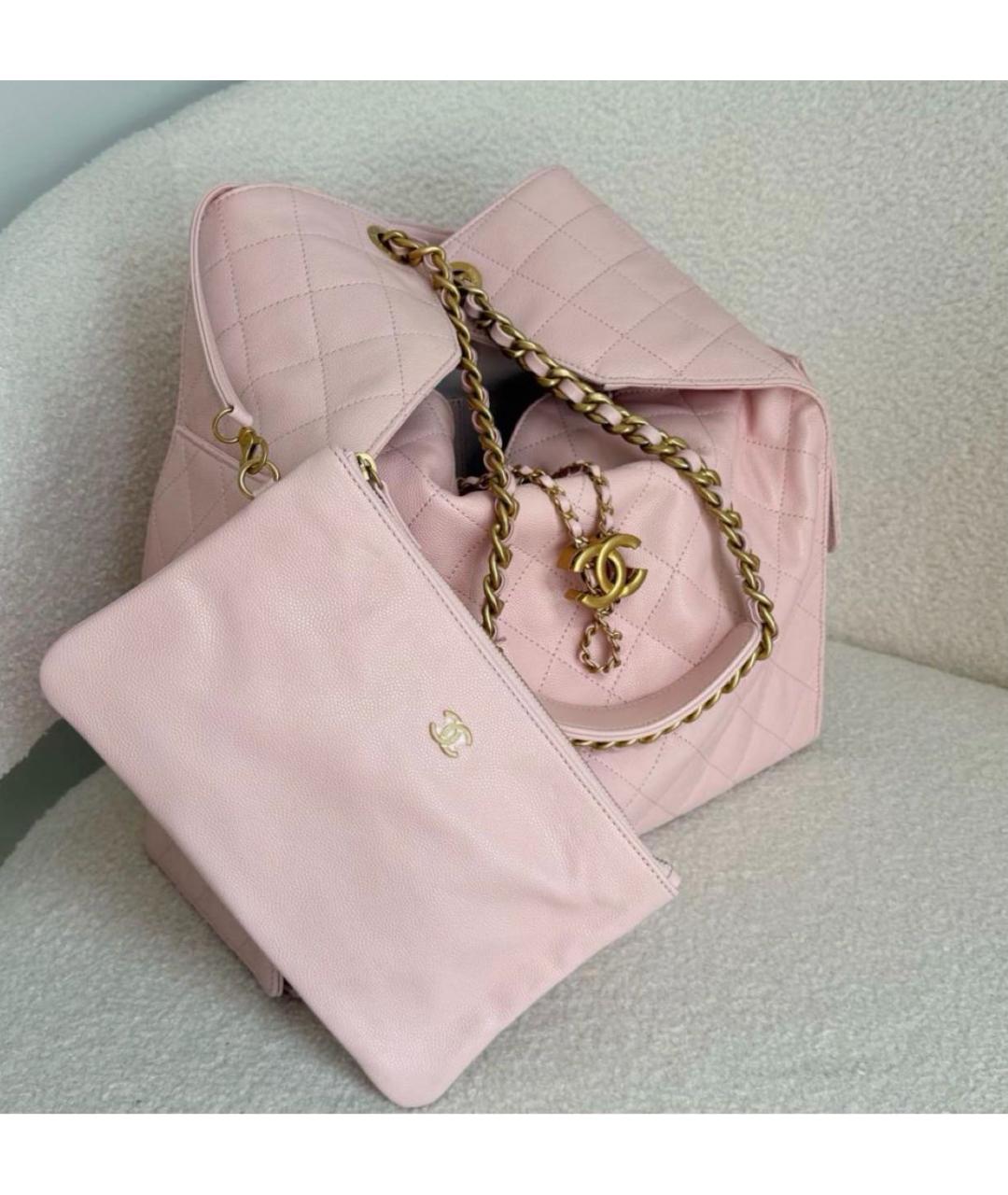 CHANEL Розовая кожаная сумка через плечо, фото 3