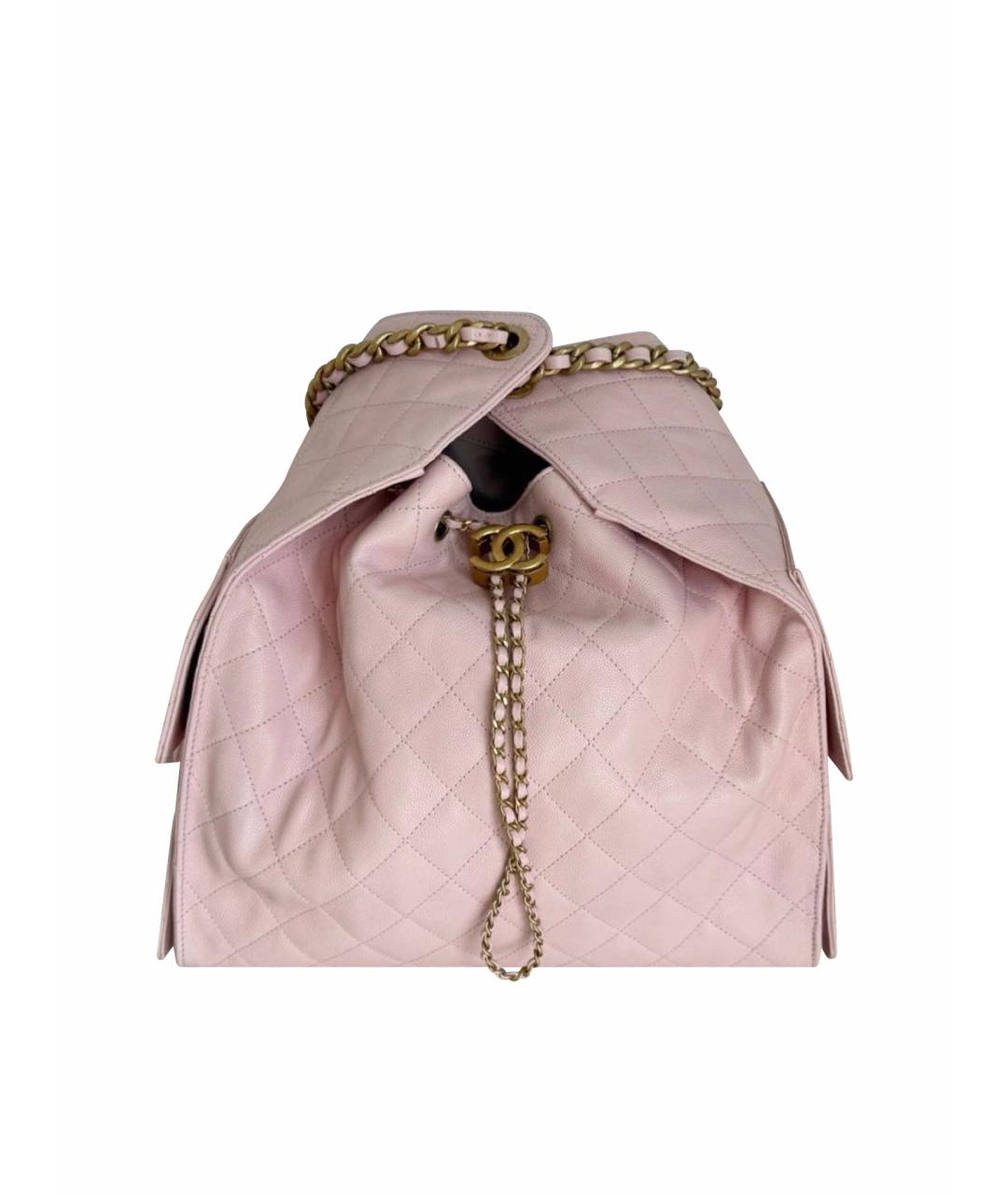 CHANEL Розовая кожаная сумка через плечо, фото 1