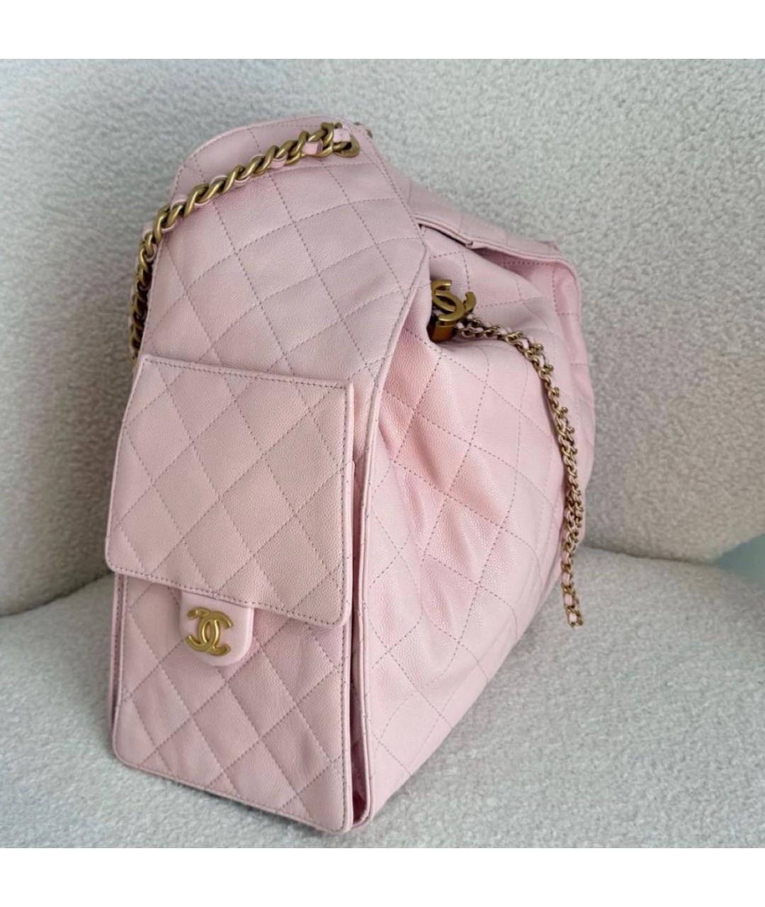 CHANEL Розовая кожаная сумка через плечо, фото 2