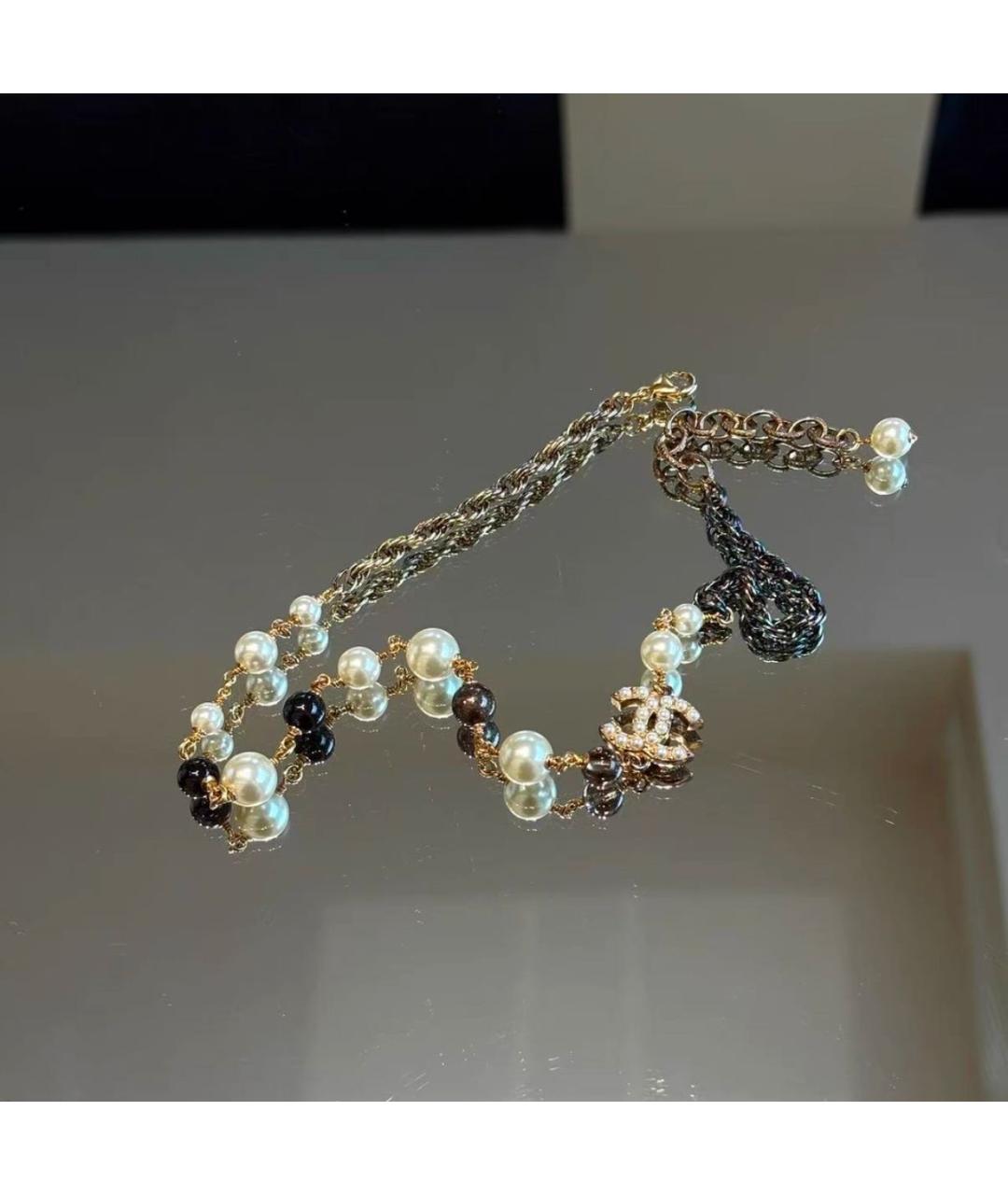 CHANEL Золотое металлическое колье, фото 4