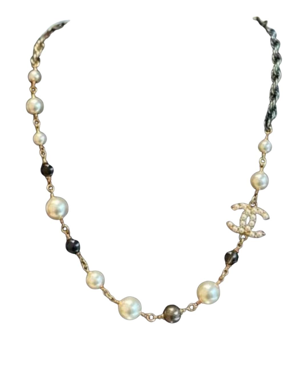 CHANEL Золотое металлическое колье, фото 1