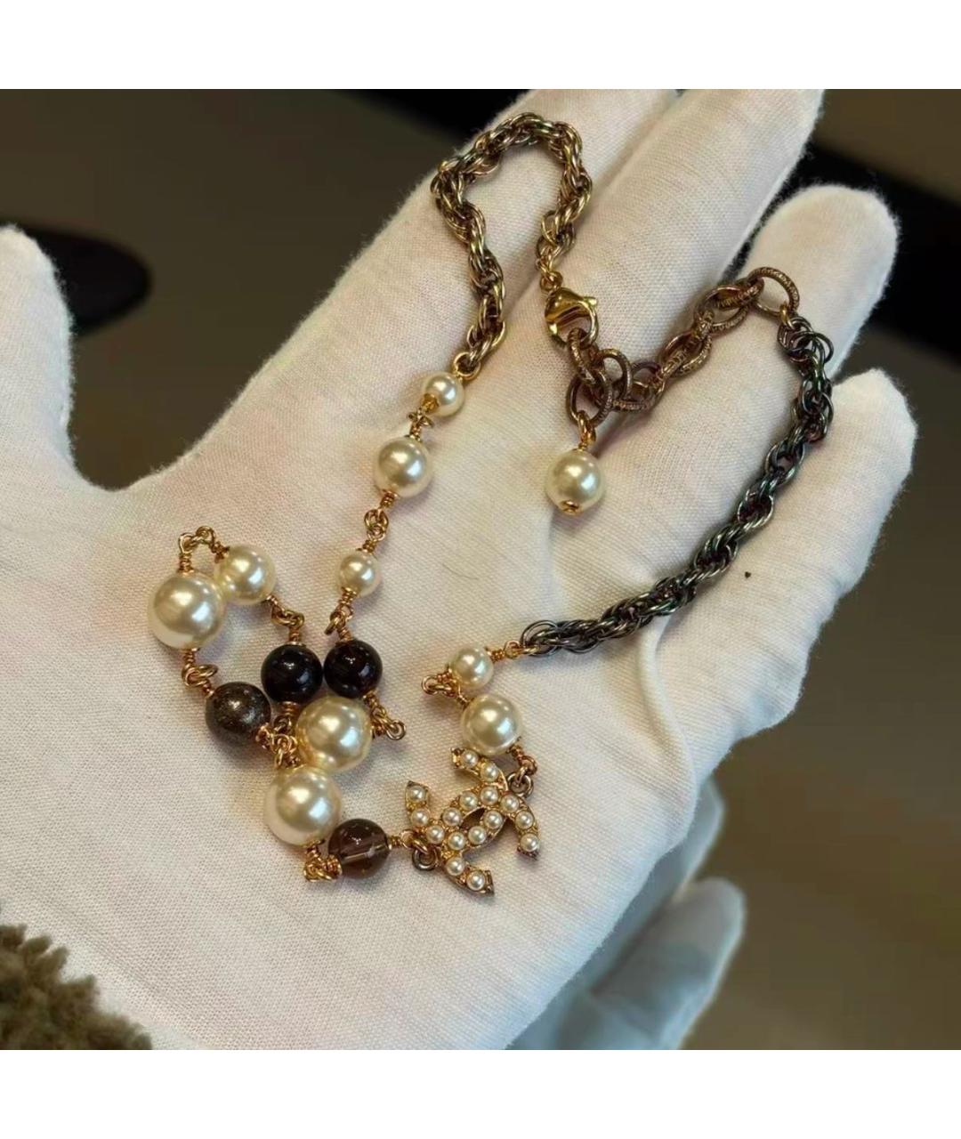 CHANEL Золотое металлическое колье, фото 5