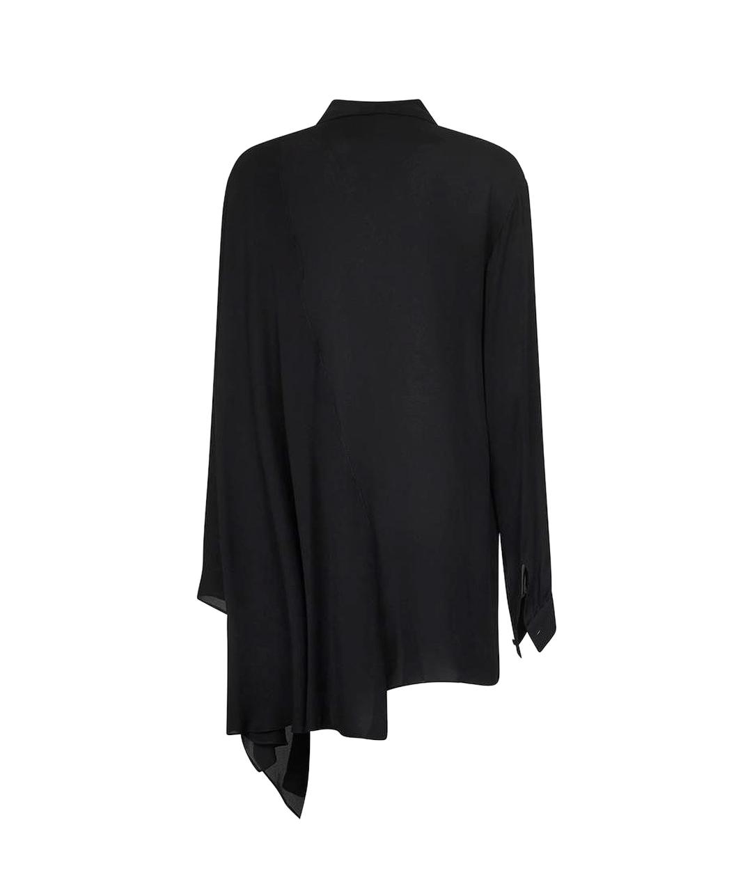 BALENCIAGA Черная шелковая блузы, фото 2