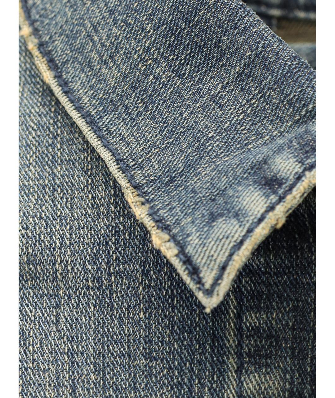 BALENCIAGA Синяя хлопко-эластановая куртка, фото 3