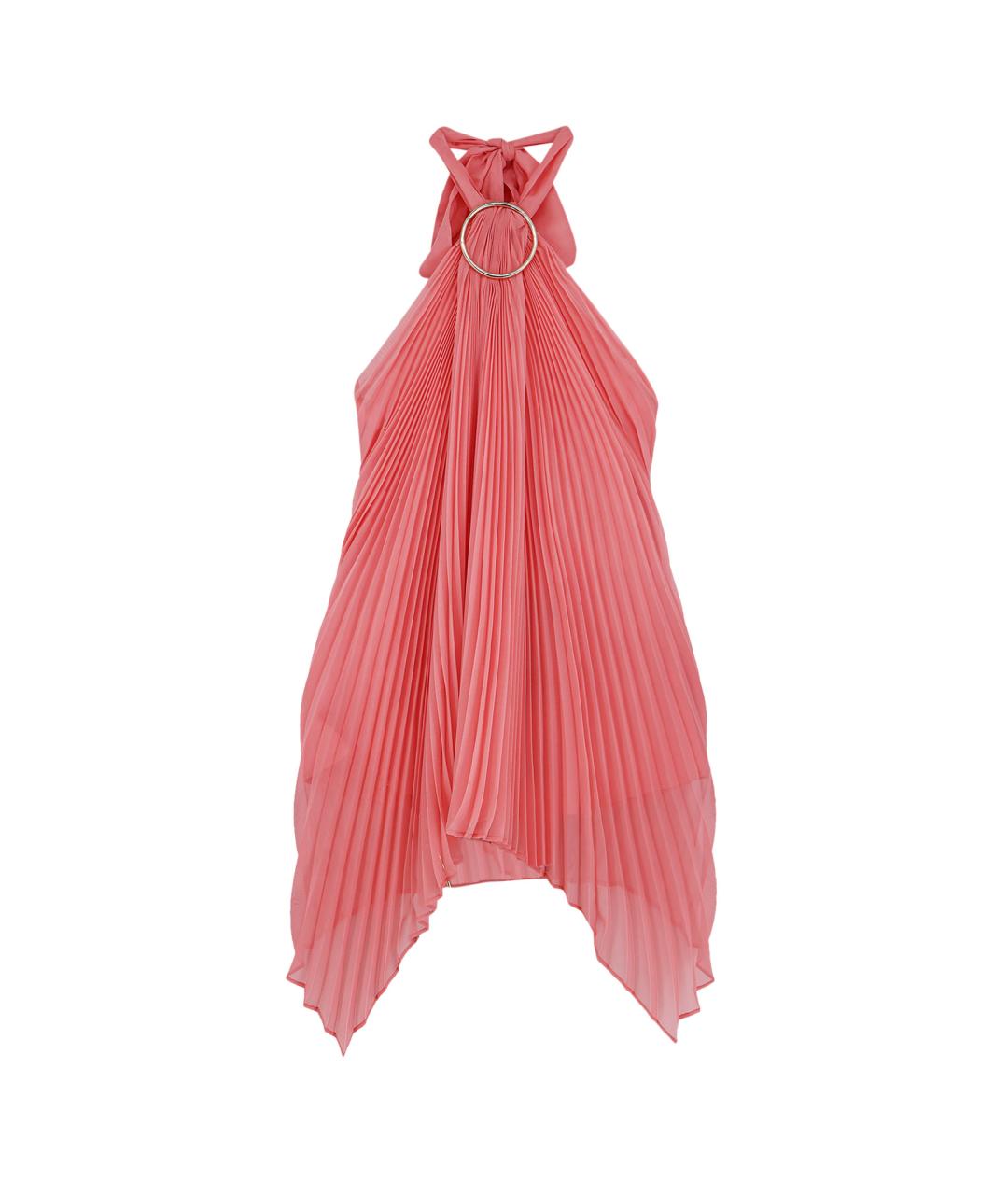 MAX MARA Розовая полиэстеровая майка, фото 4