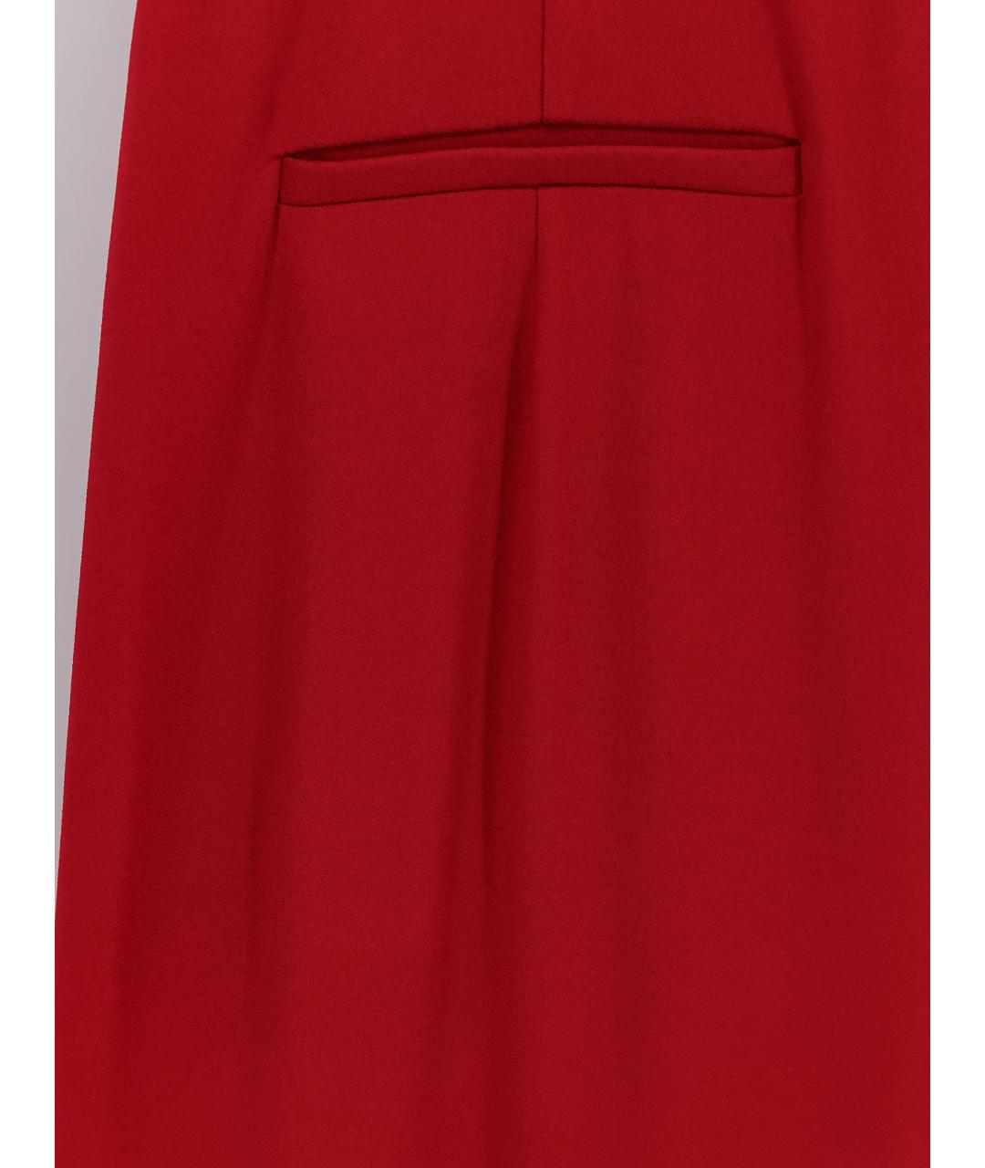 MAX MARA Красное вискозное повседневное платье, фото 3