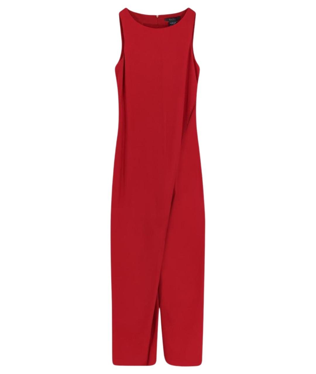 MAX MARA Красное вискозное повседневное платье, фото 1