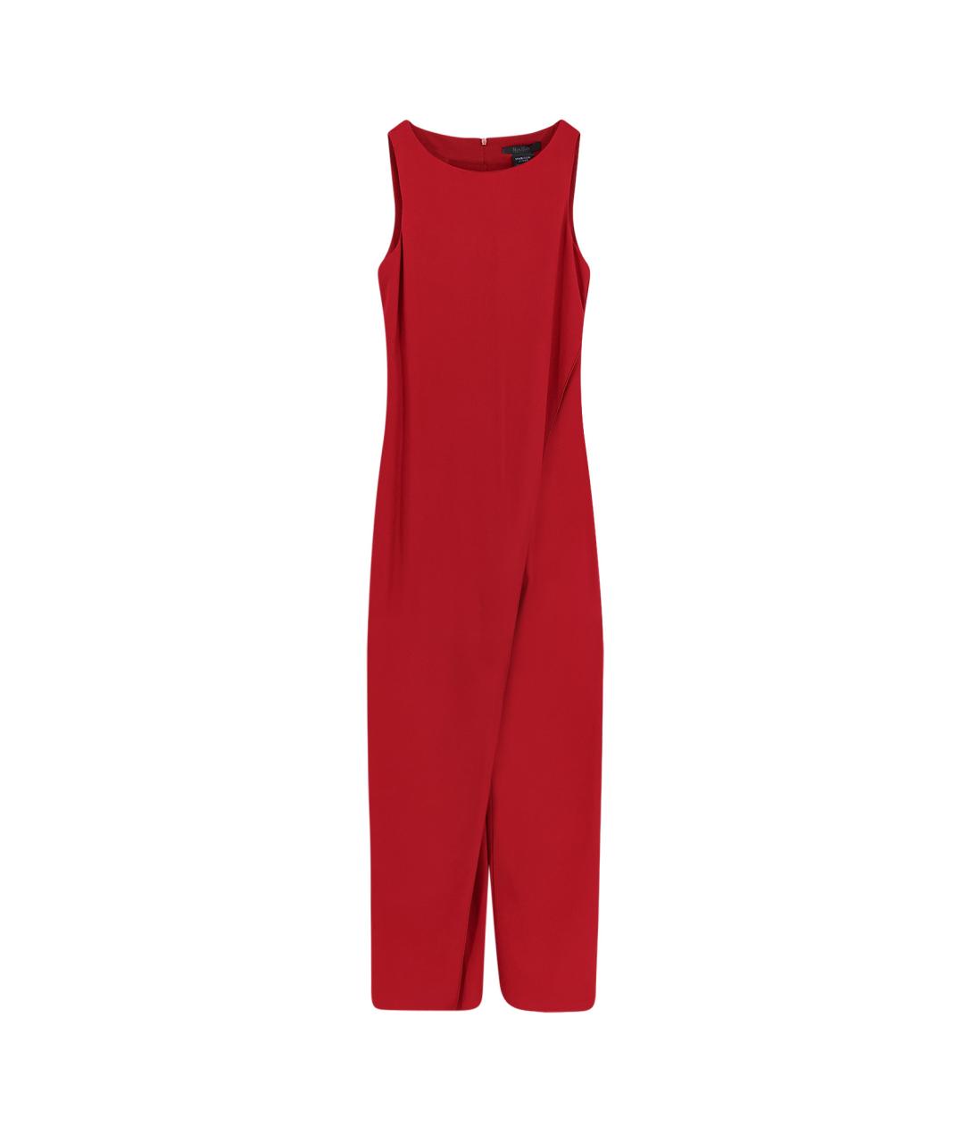 MAX MARA Красное вискозное повседневное платье, фото 4