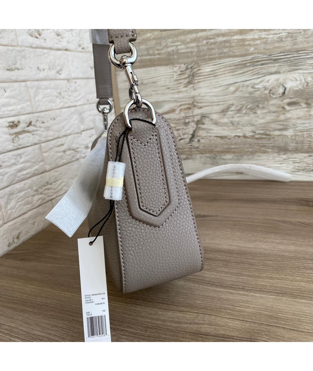 MARC JACOBS Серая кожаная сумка через плечо, фото 7