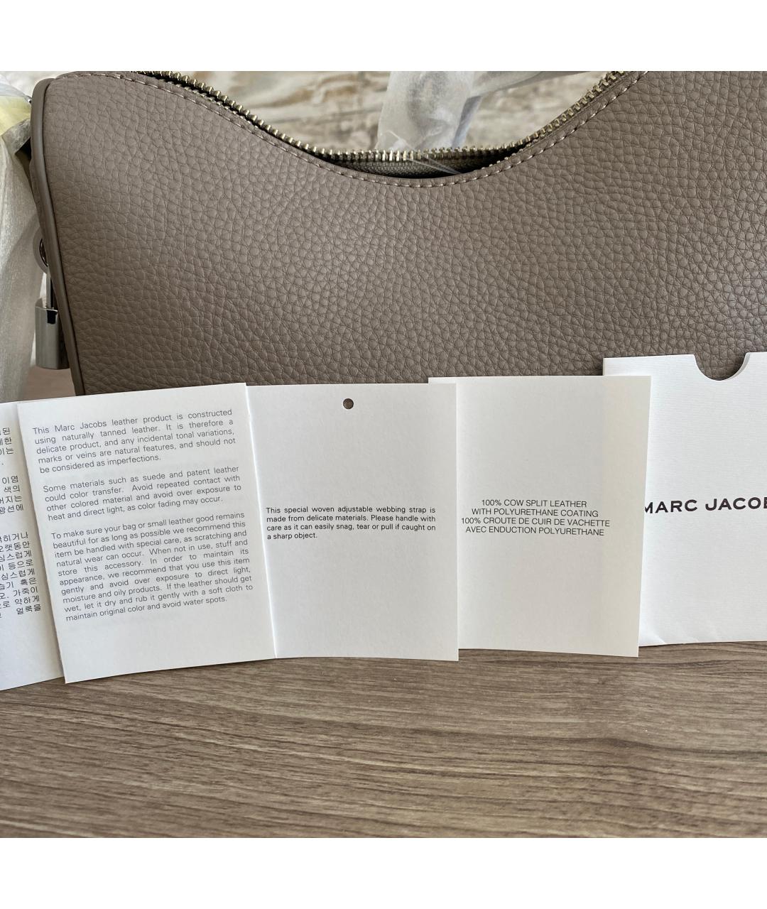 MARC JACOBS Серая кожаная сумка через плечо, фото 9