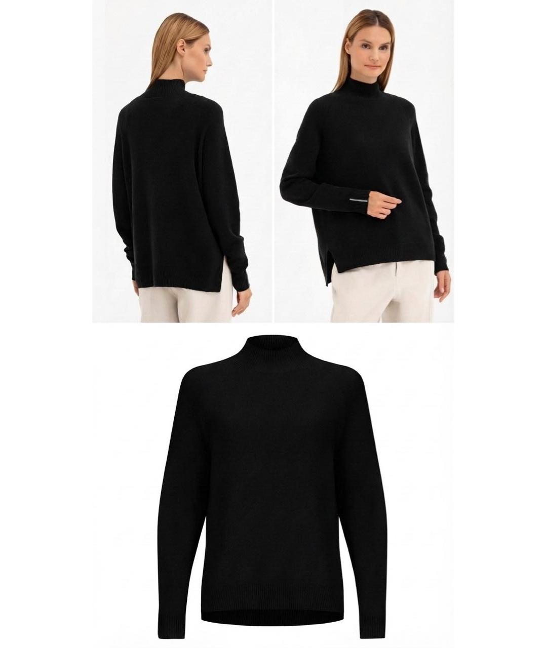 PESERICO Черный шерстяной джемпер / свитер, фото 5