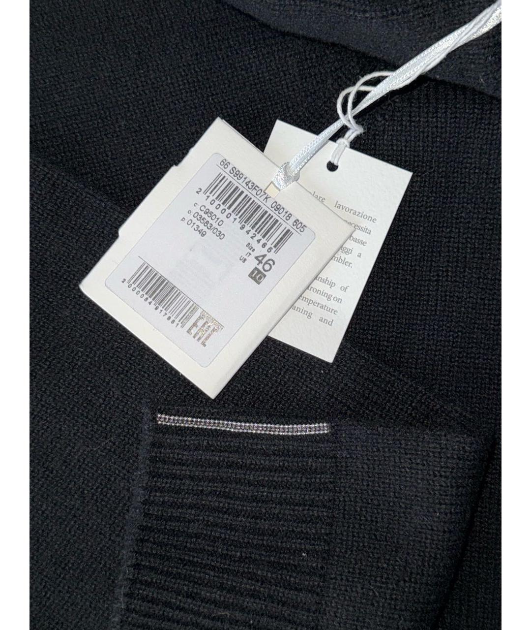 PESERICO Черный шерстяной джемпер / свитер, фото 6