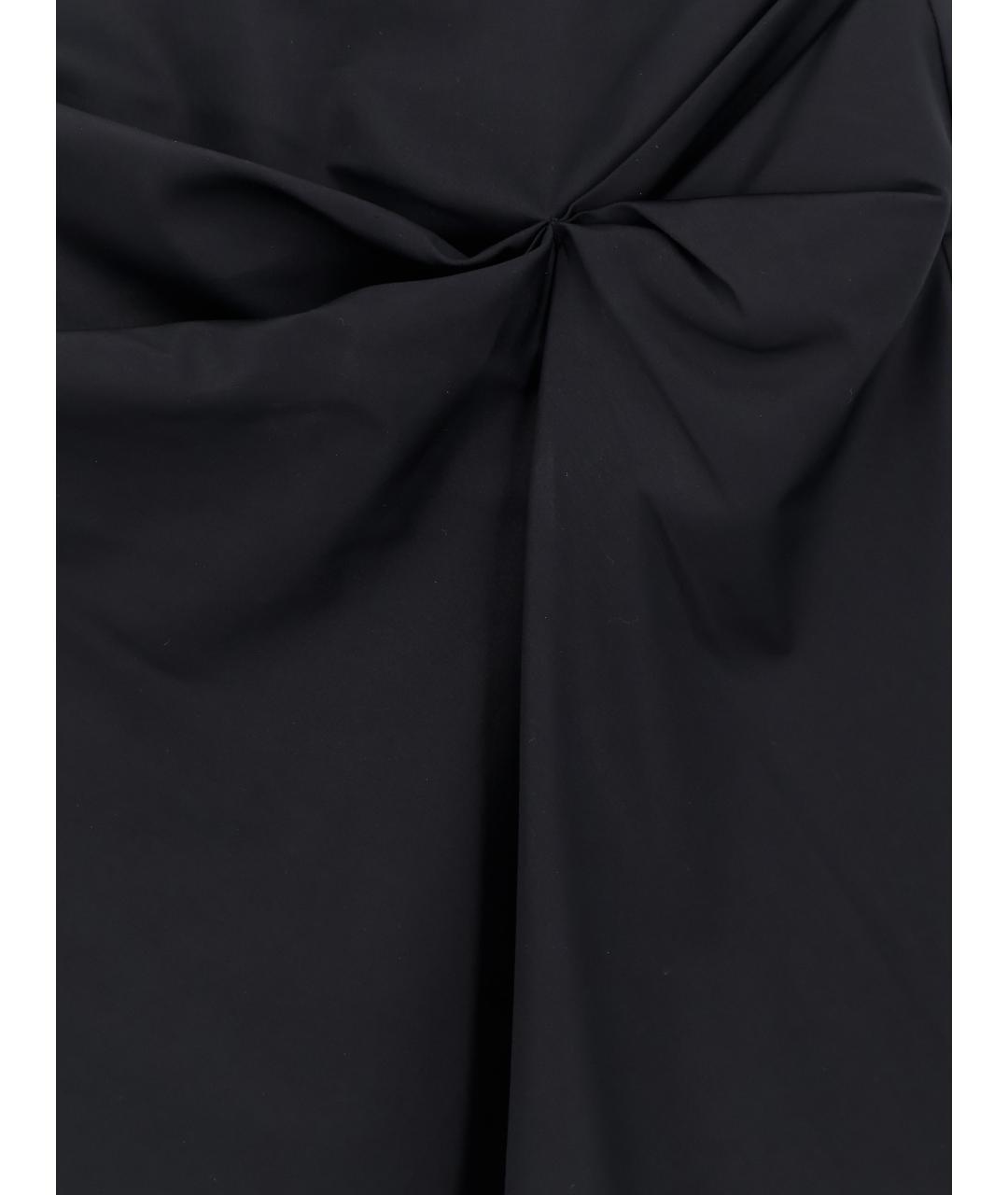 MAX MARA Черная хлопковая юбка миди, фото 3