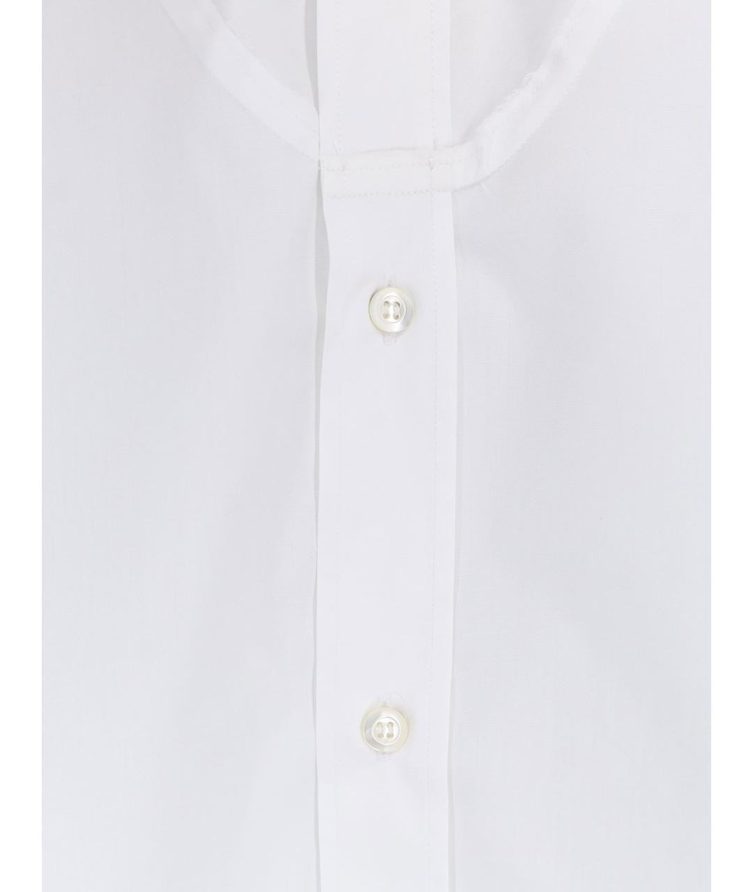 MAISON MARGIELA Белая хлопковая классическая рубашка, фото 3