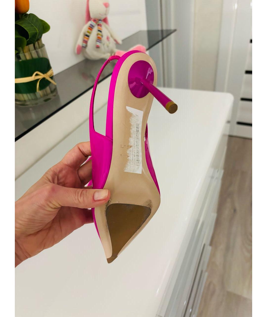 LE SILLA Фуксия туфли из лакированной кожи, фото 4