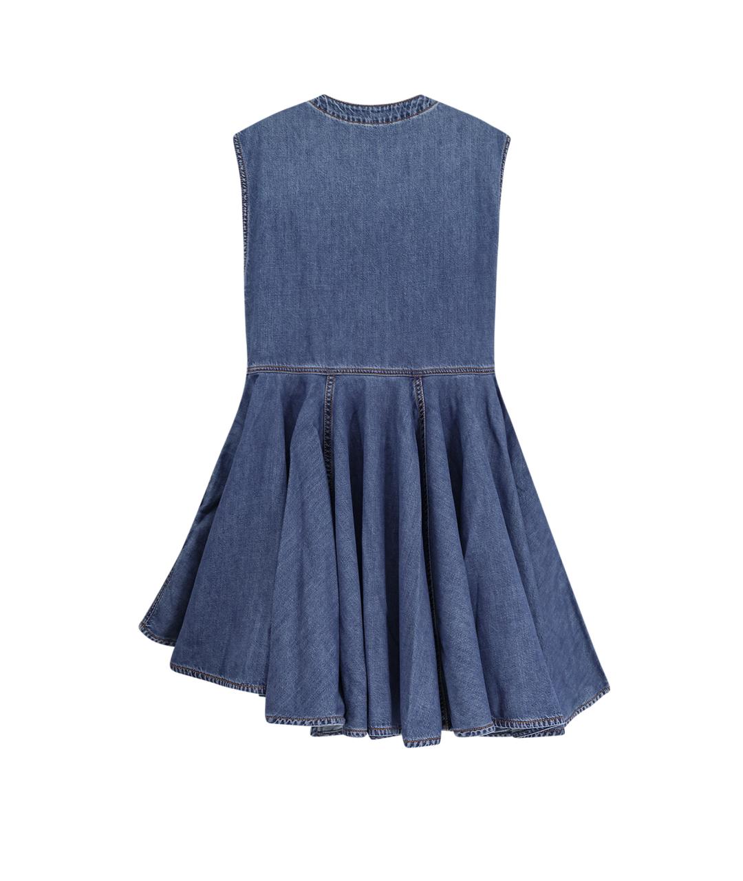 ALAIA Синее хлопковое повседневное платье, фото 2