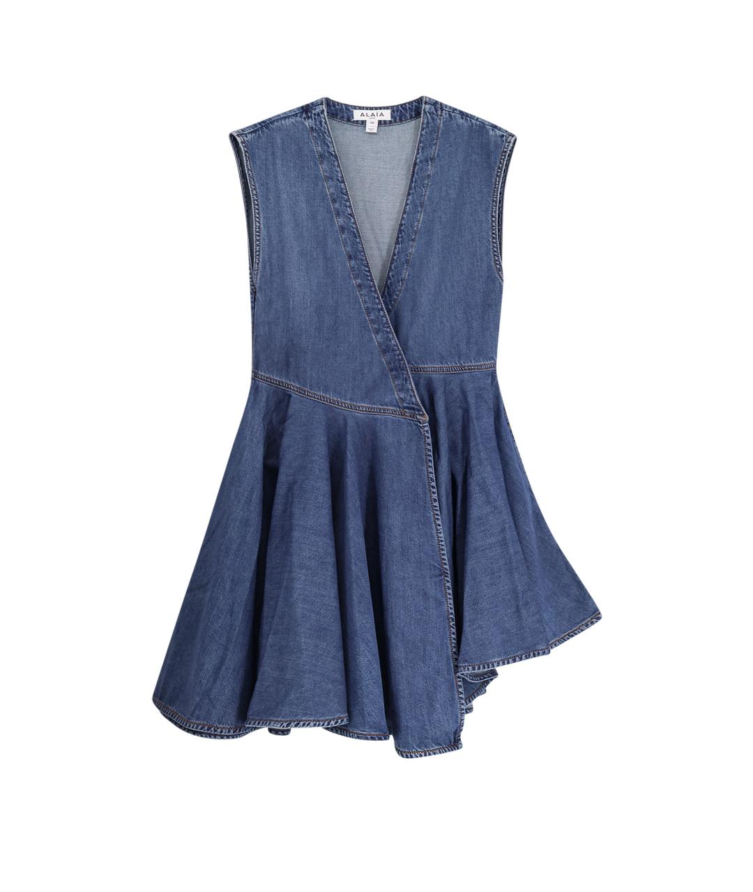ALAIA Синее хлопковое повседневное платье, фото 1