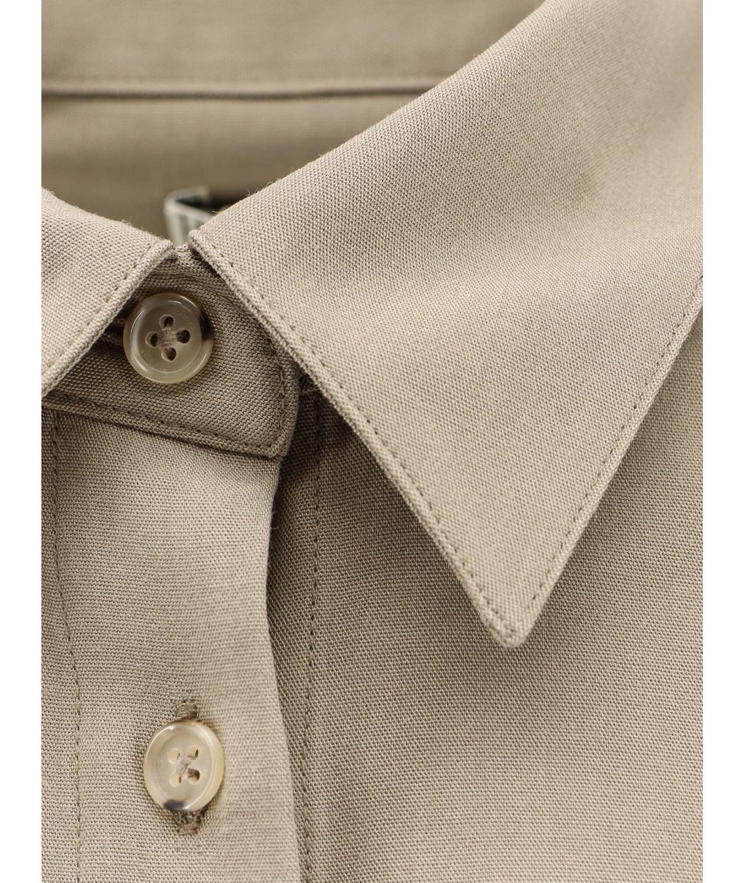 TOTEME Бежевая вискозная рубашка, фото 3