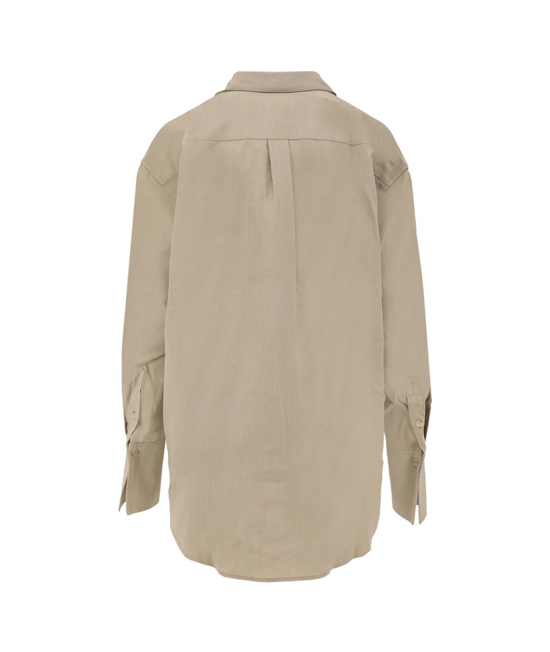 TOTEME Бежевая вискозная рубашка, фото 2