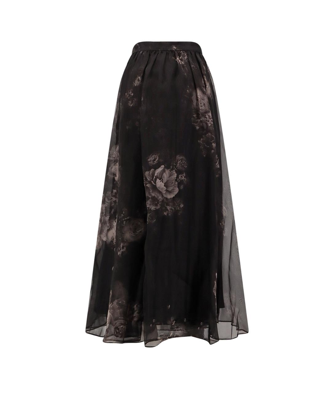ZIMMERMANN Черная шелковая юбка макси, фото 2