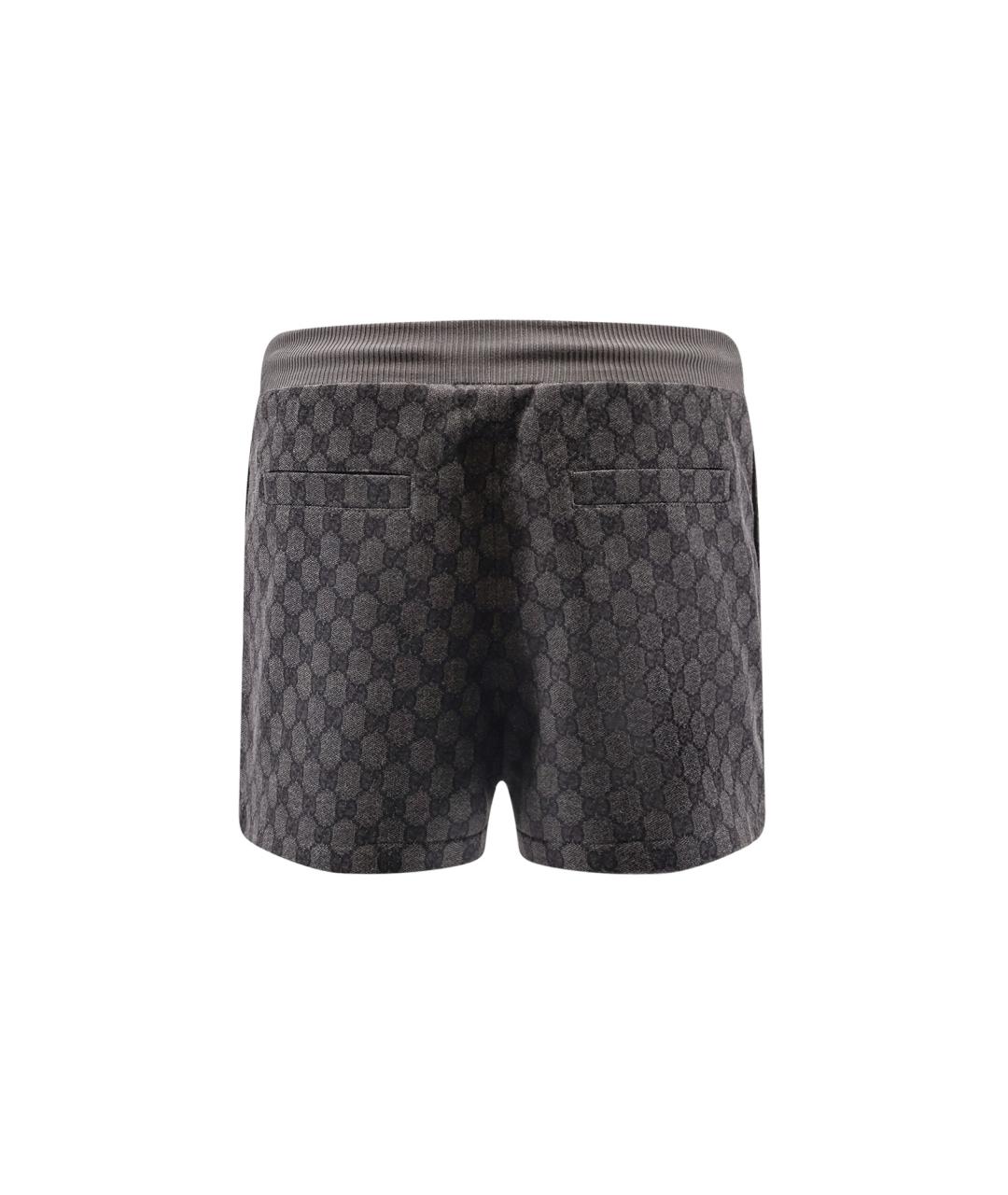 GUCCI Антрацитовые полиэстеровые шорты, фото 2