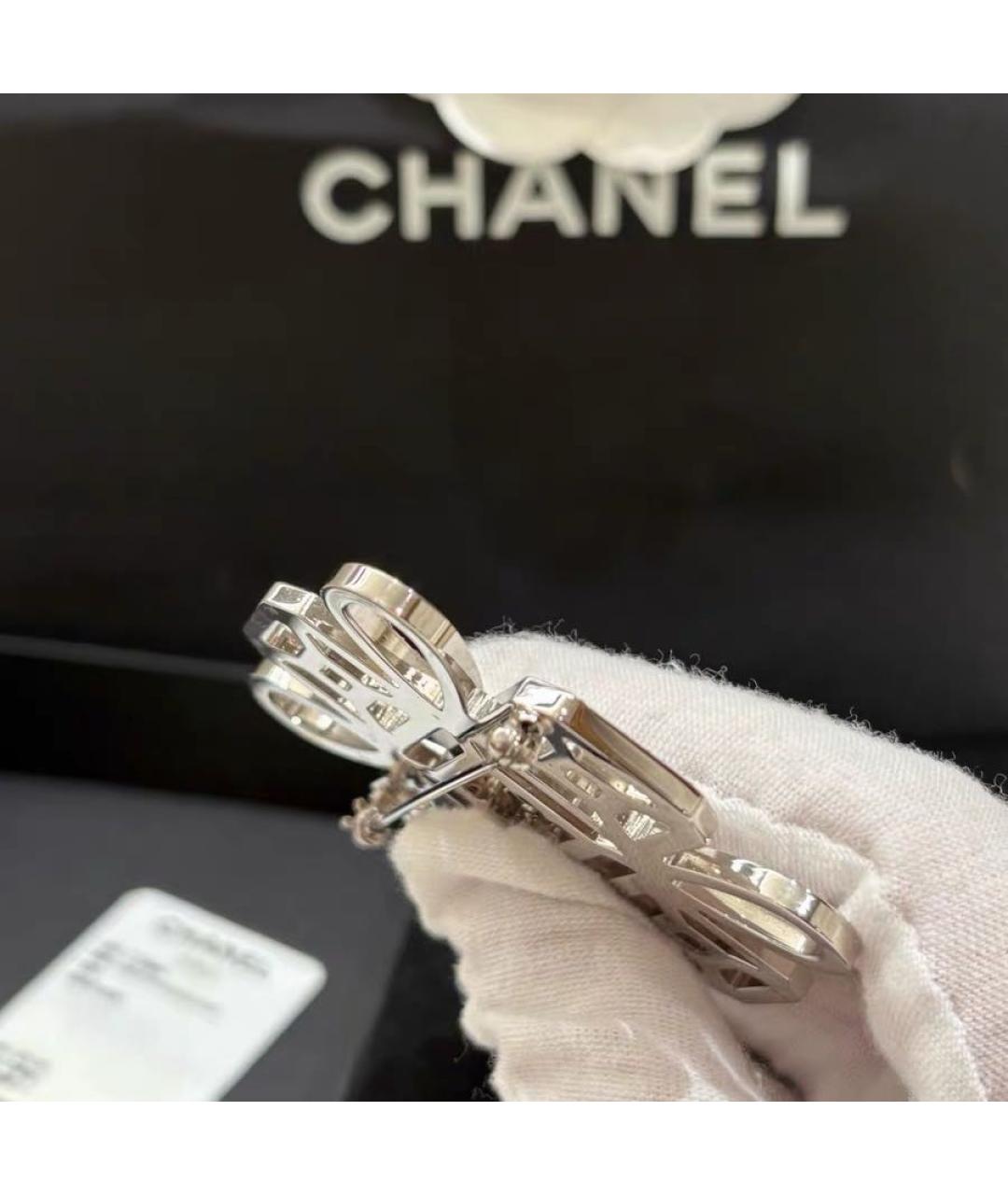 CHANEL Серебряная металлическая булавка / брошь, фото 5