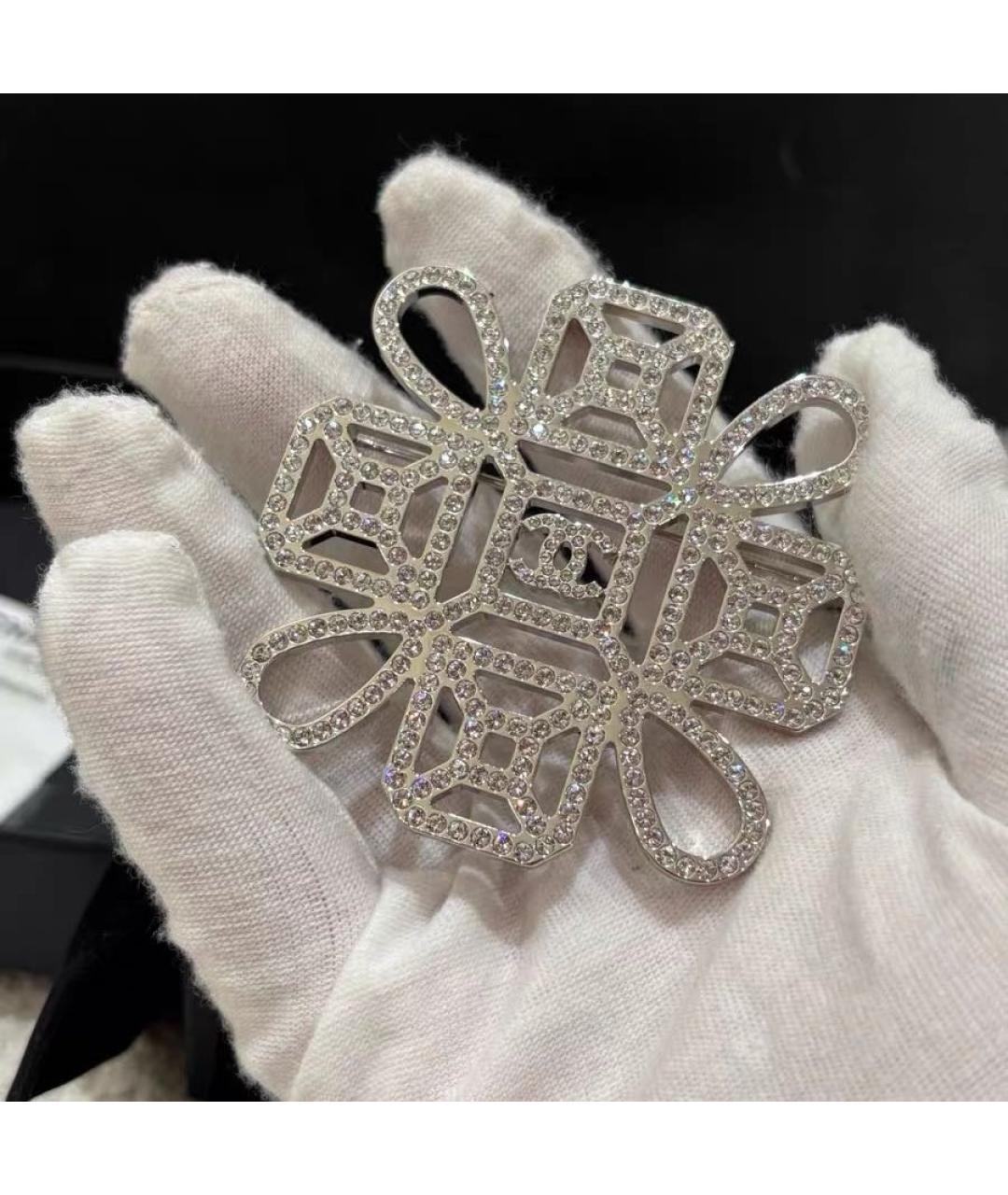 CHANEL Серебряная металлическая булавка / брошь, фото 3