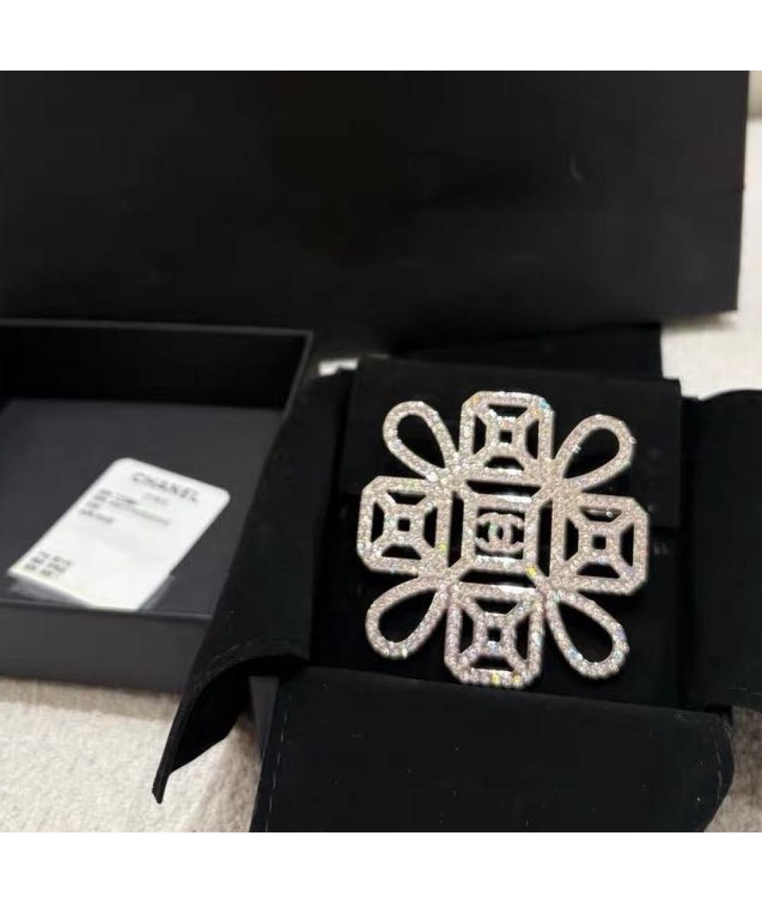 CHANEL Серебряная металлическая булавка / брошь, фото 6