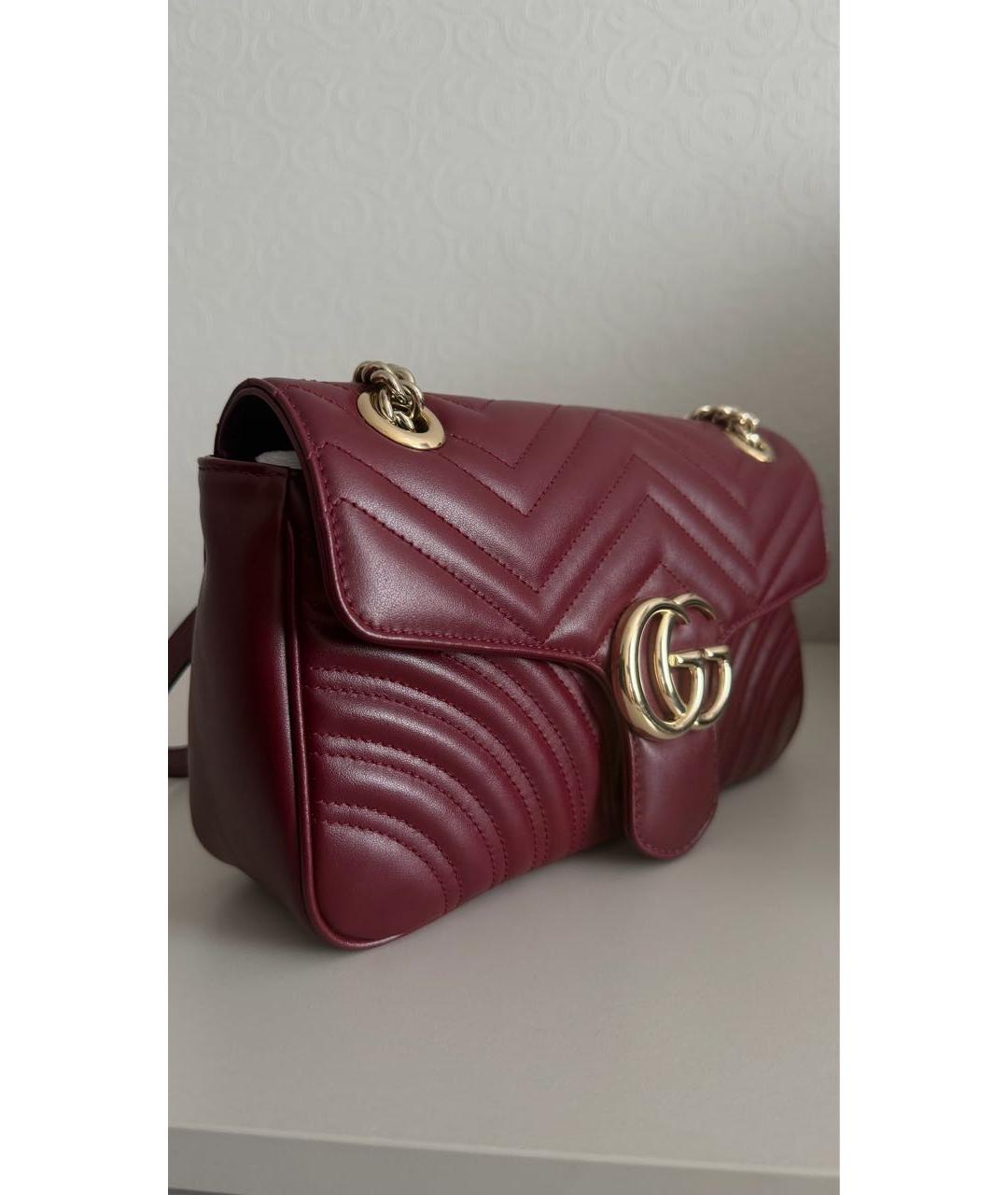 GUCCI Красная кожаная сумка через плечо, фото 2