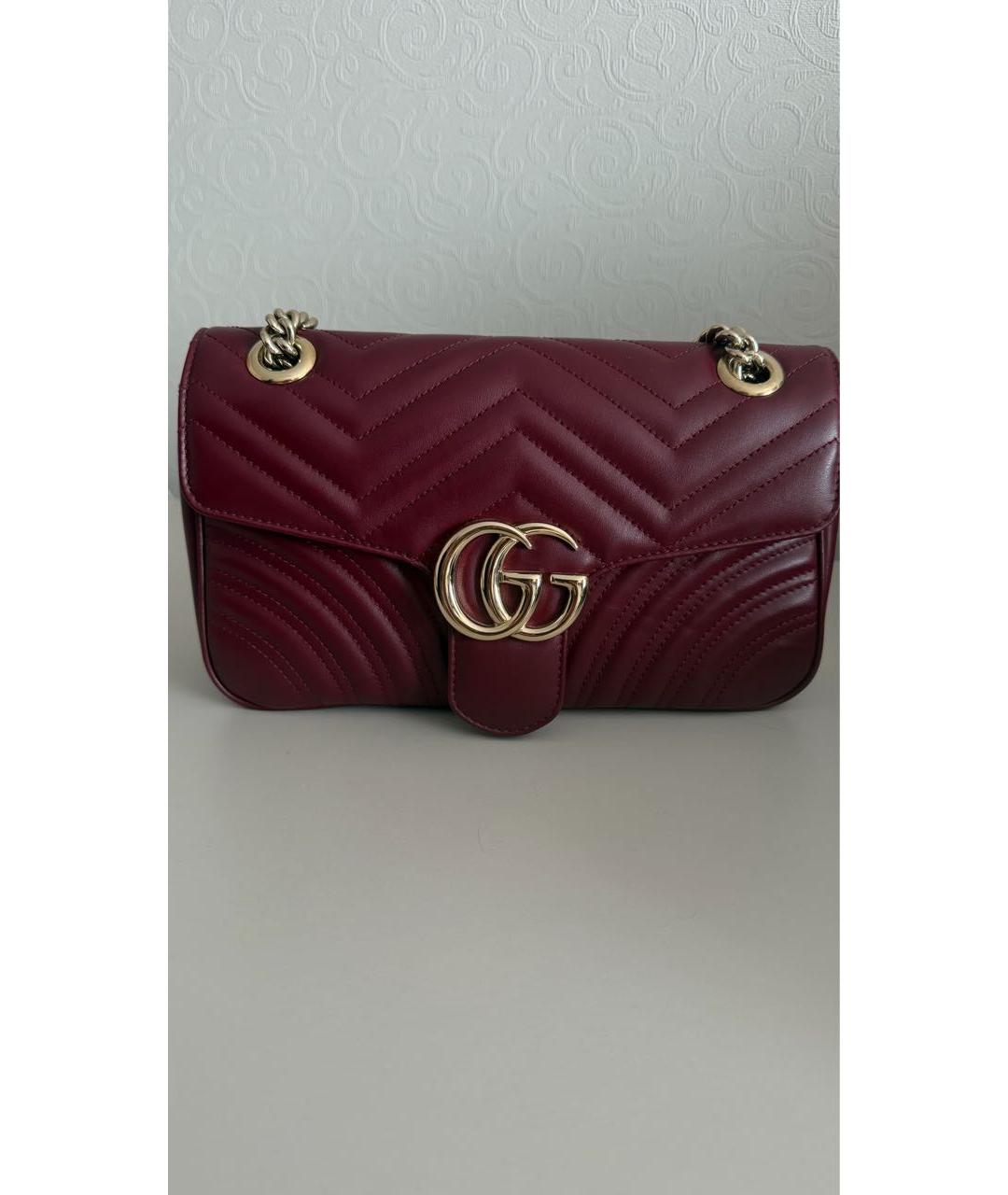 GUCCI Красная кожаная сумка через плечо, фото 7