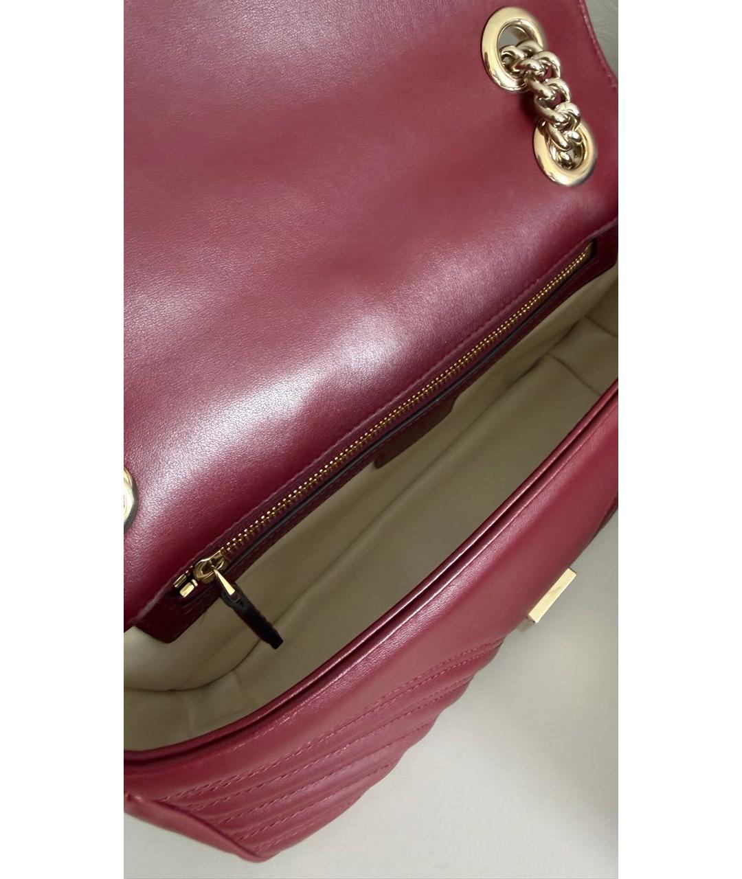 GUCCI Красная кожаная сумка через плечо, фото 4