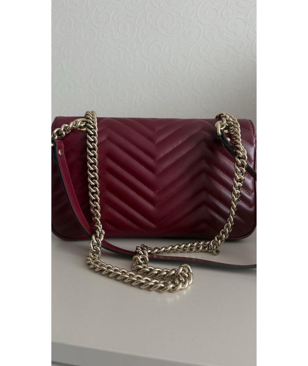 GUCCI Красная кожаная сумка через плечо, фото 6