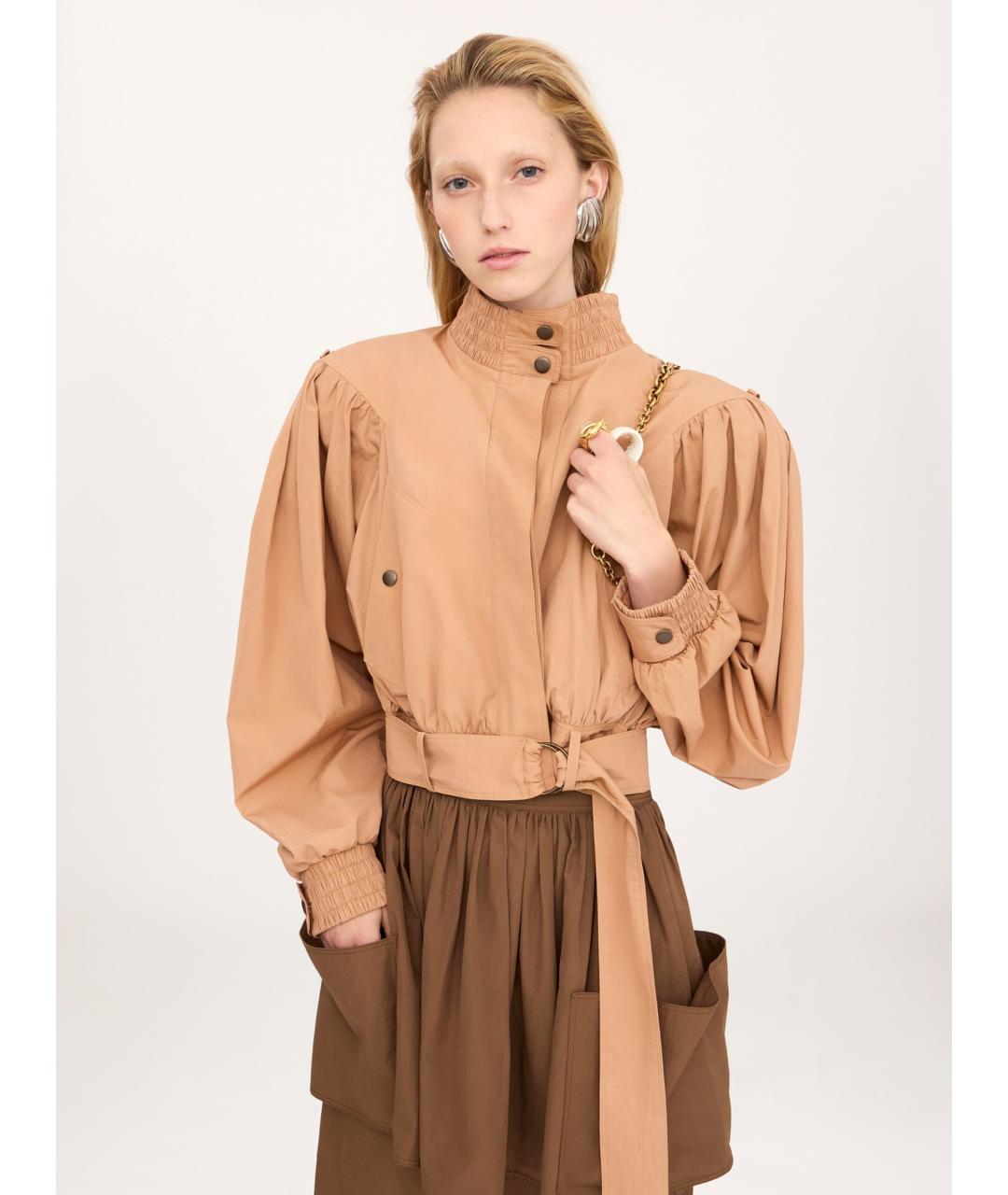 CHLOE Бежевая хлопковая куртка, фото 3