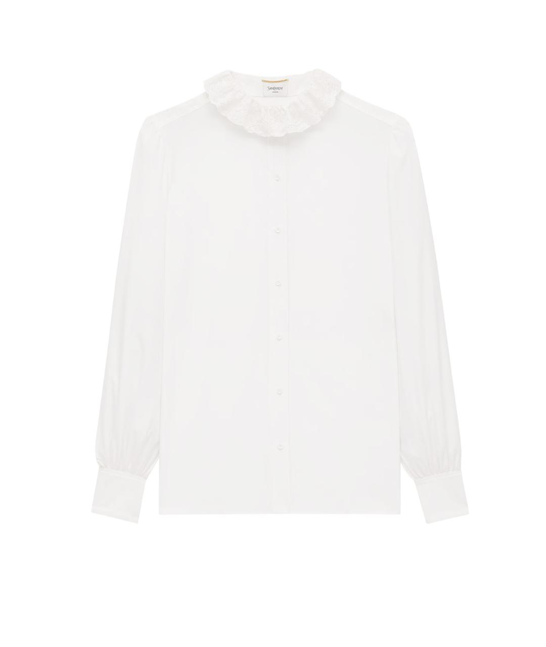 SAINT LAURENT Белая хлопковая блузы, фото 1