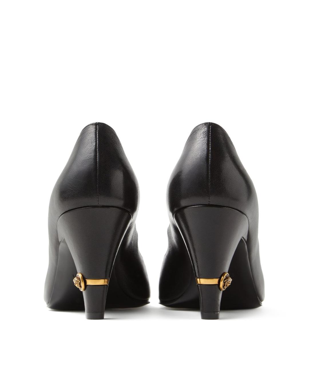 VERSACE Черные кожаные туфли, фото 3