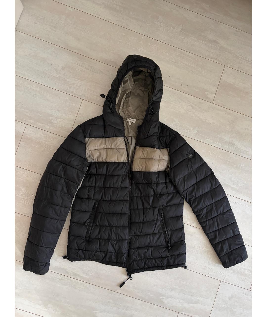 ARMANI JEANS Черная полиэстеровая куртка, фото 5