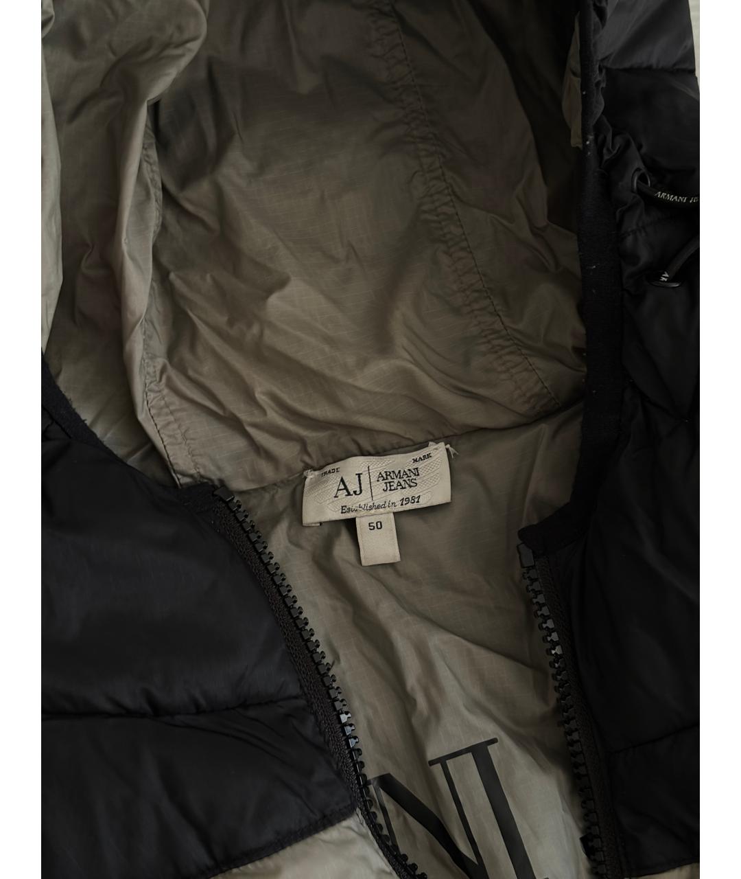 ARMANI JEANS Черная полиэстеровая куртка, фото 4