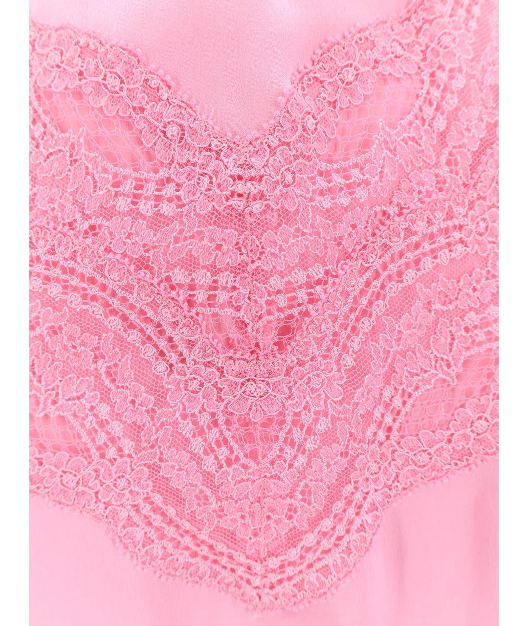 GUCCI Розовое атласное повседневное платье, фото 3