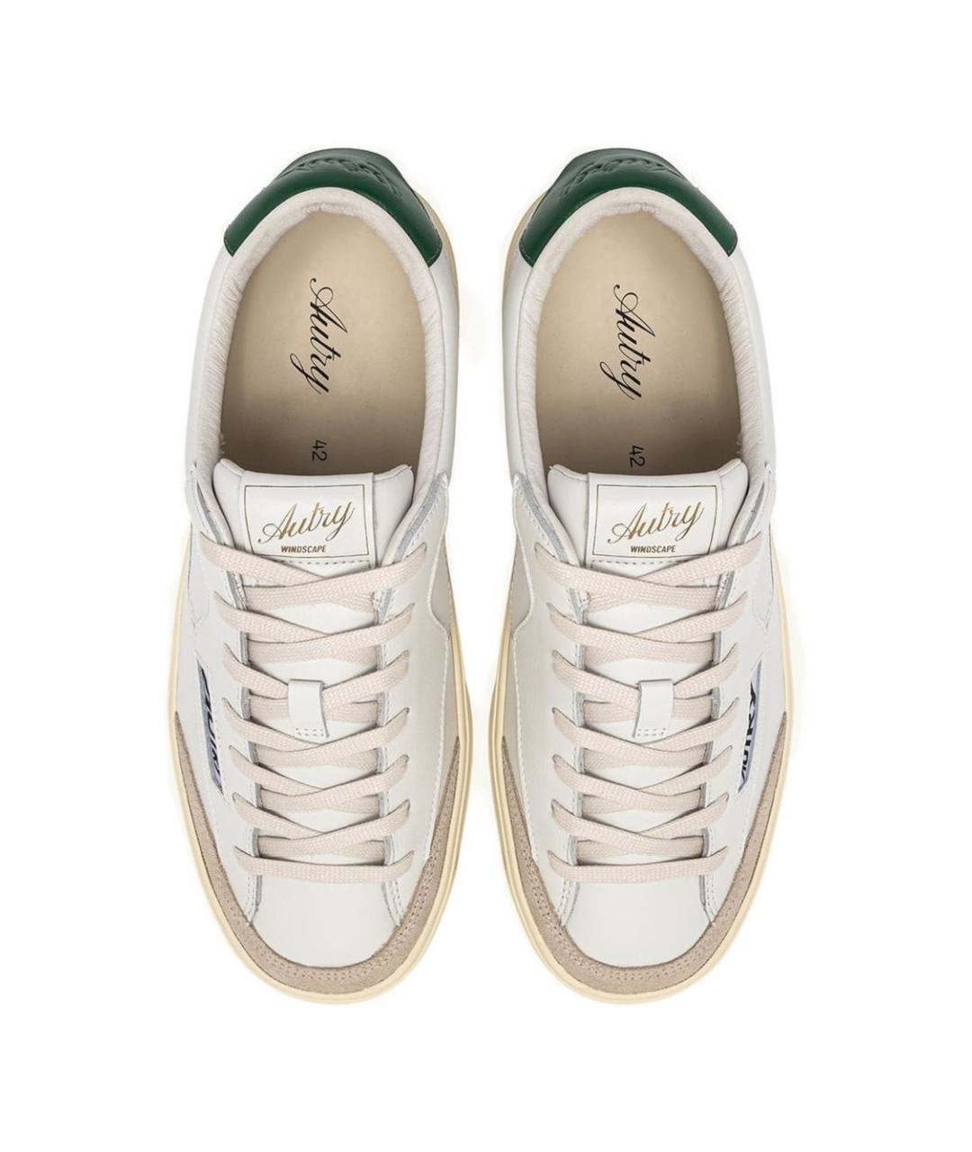 AUTRY Белые кожаные низкие кроссовки / кеды, фото 2