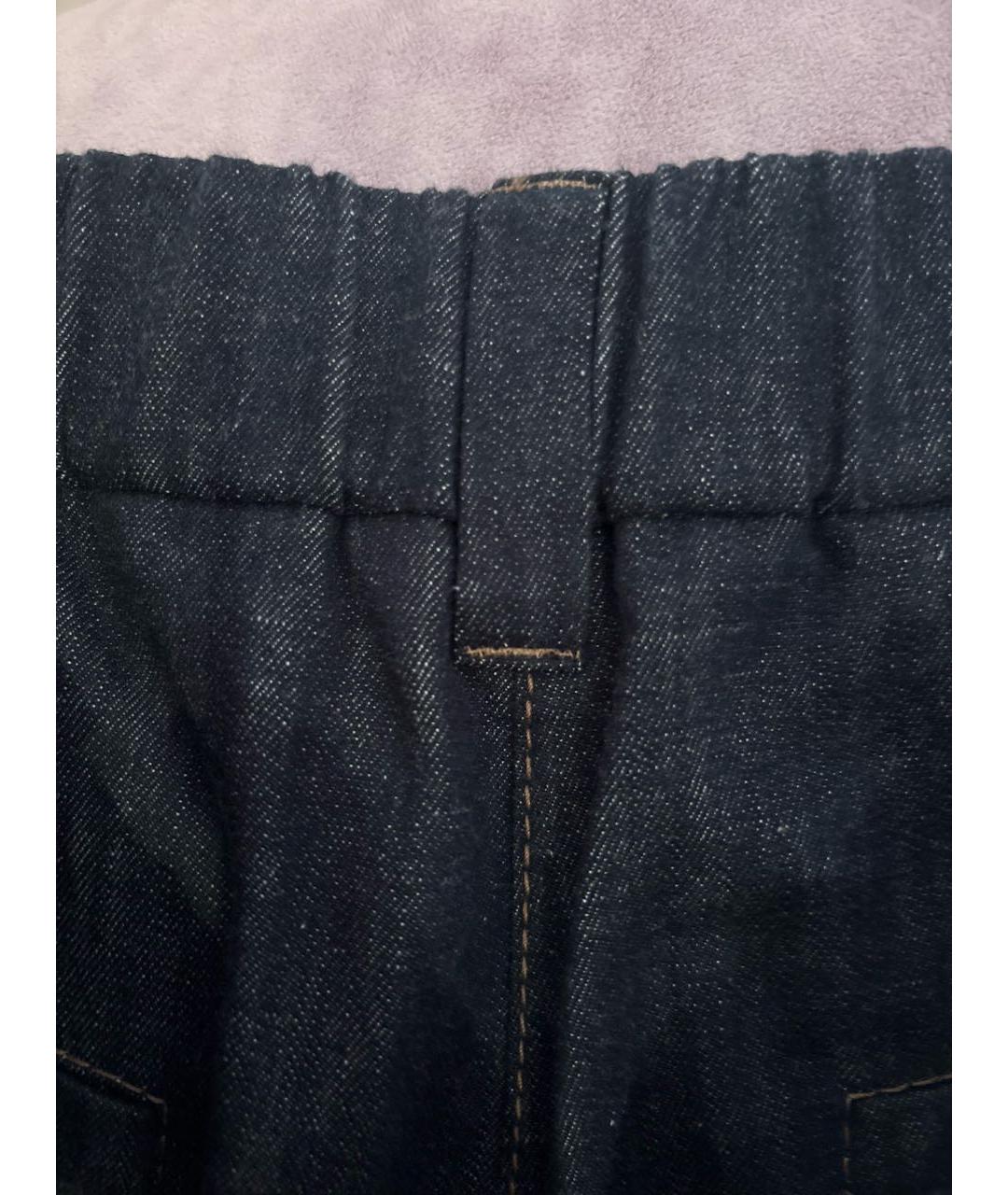 BRUNELLO CUCINELLI Темно-синие деним шорты, фото 6