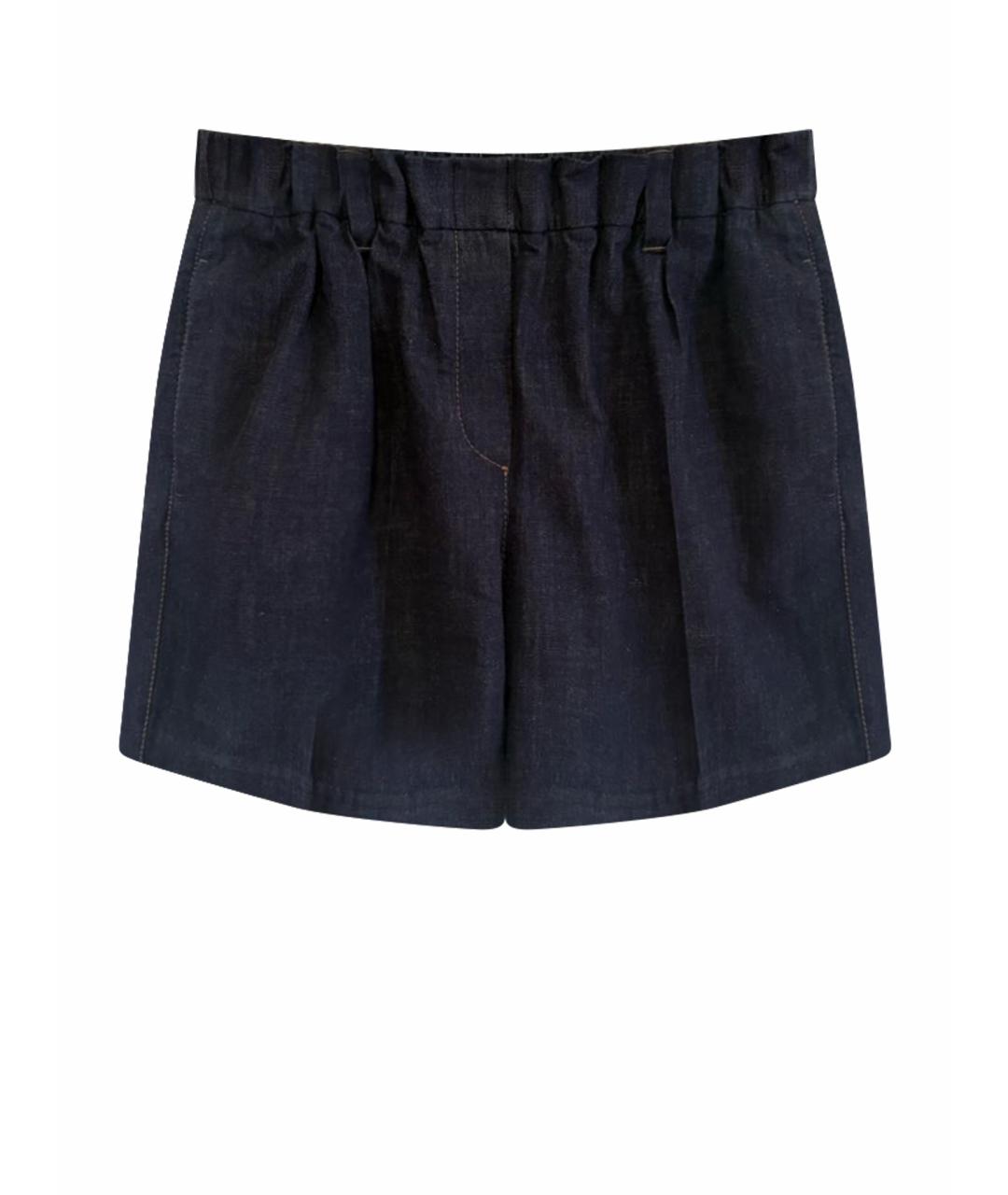 BRUNELLO CUCINELLI Темно-синие деним шорты, фото 1