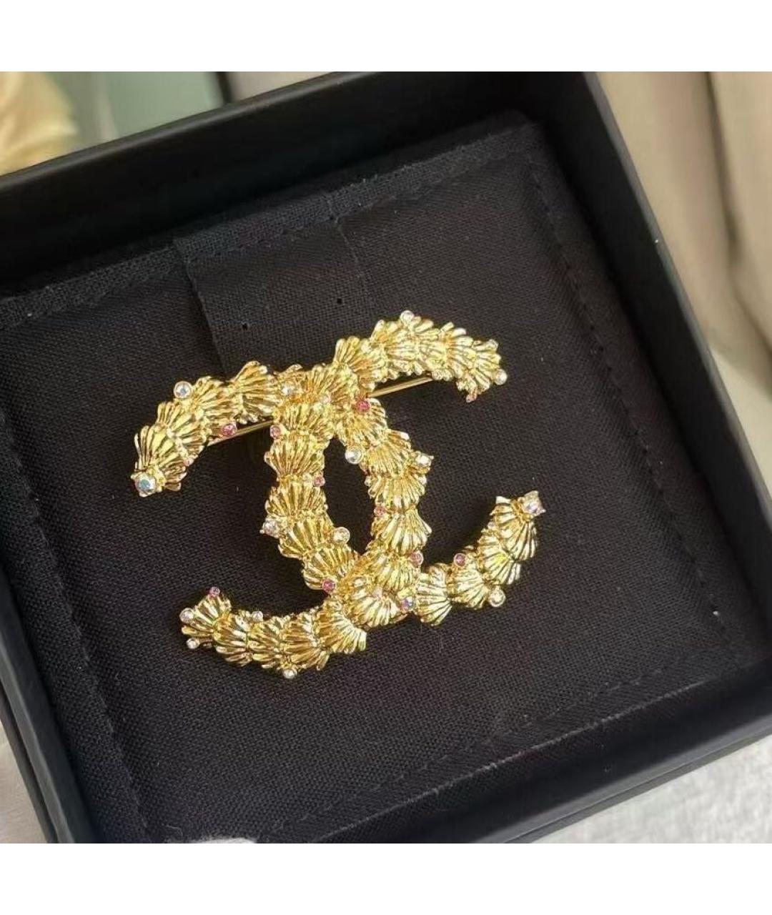CHANEL Золотая металлическая булавка / брошь, фото 6