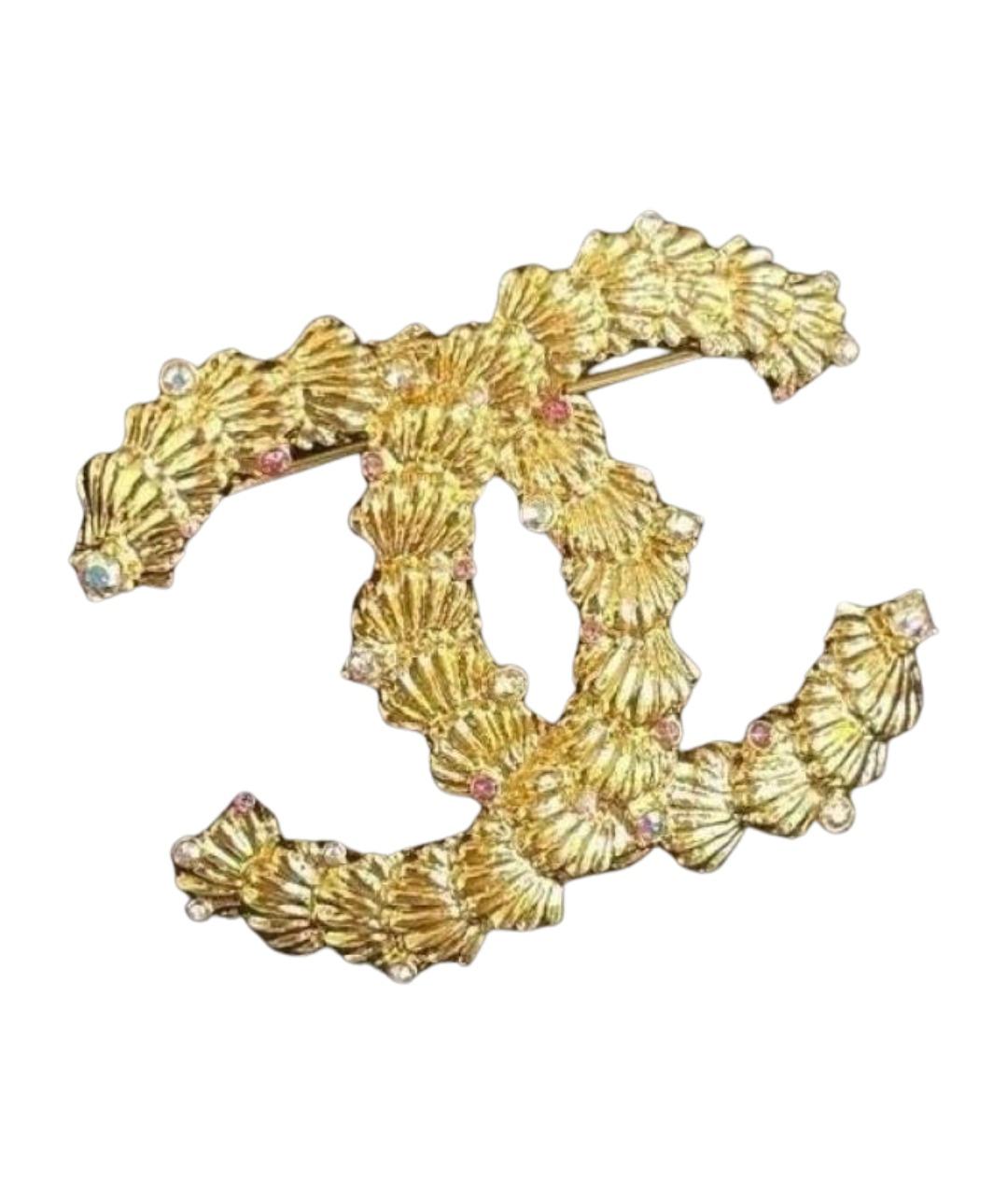 CHANEL Золотая металлическая булавка / брошь, фото 1