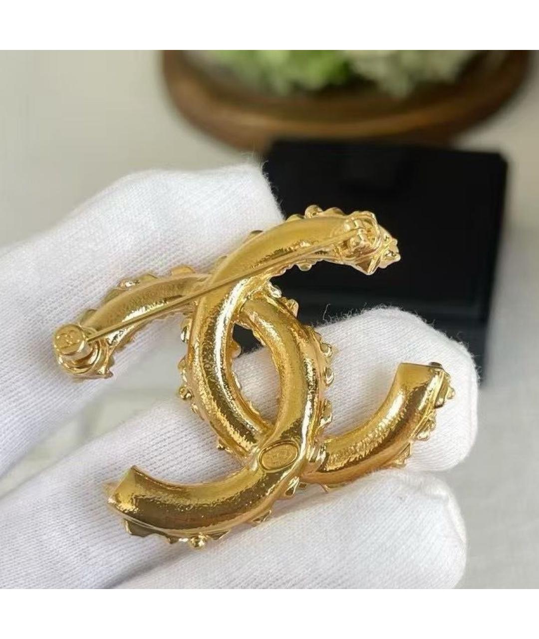 CHANEL Золотая металлическая булавка / брошь, фото 5