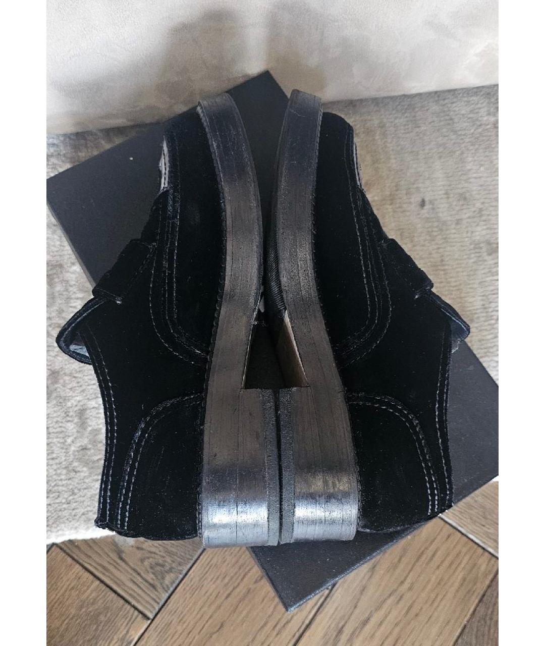 CHANEL Черные бархатные лоферы, фото 9
