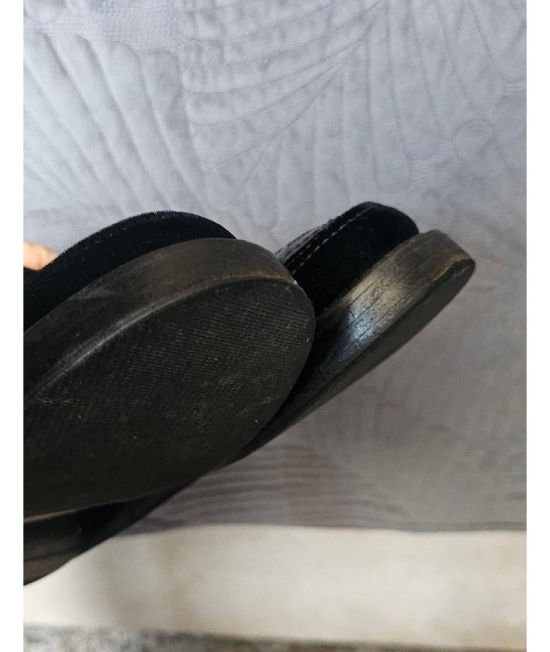 CHANEL Черные бархатные лоферы, фото 5