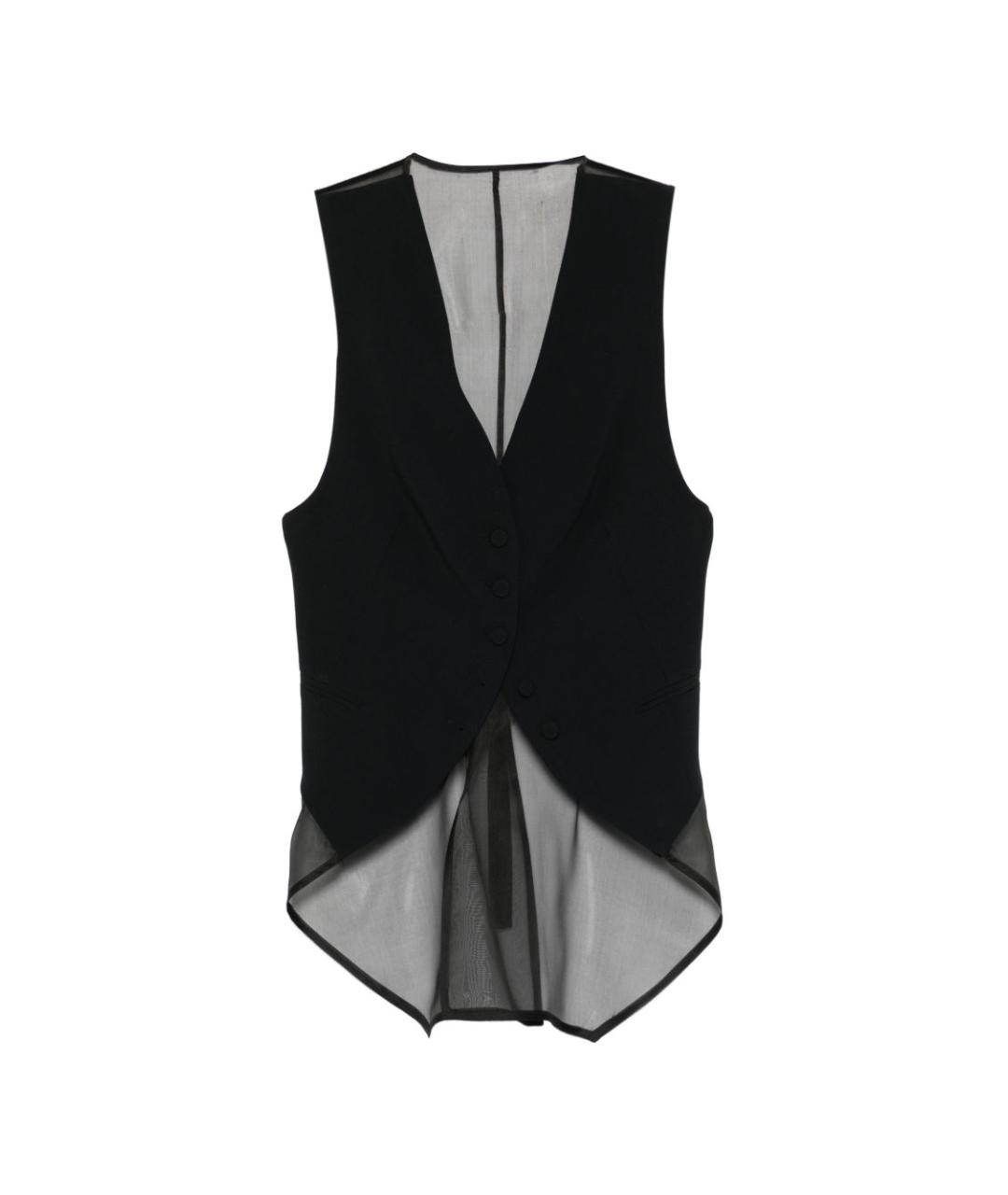 EMPORIO ARMANI Черная вискозная жилетка, фото 1