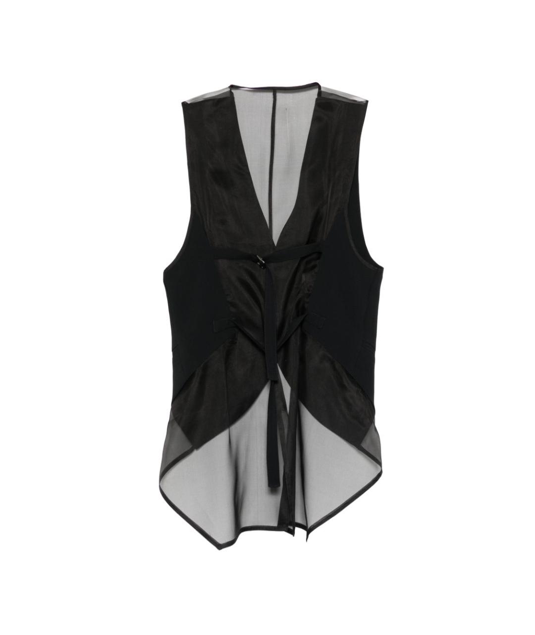 EMPORIO ARMANI Черная вискозная жилетка, фото 2