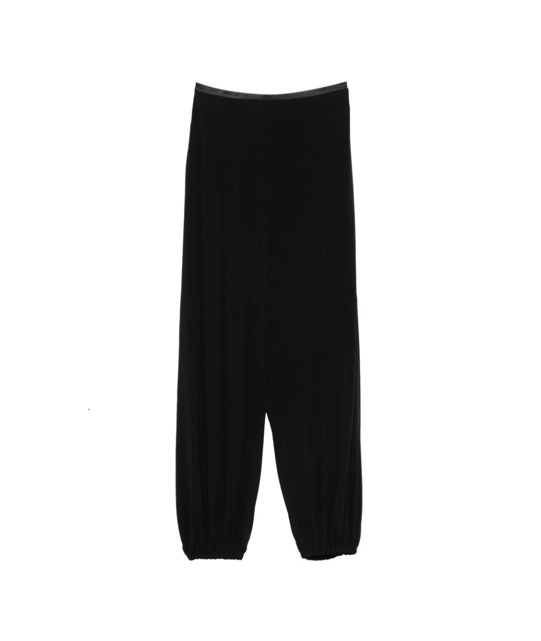 EMPORIO ARMANI Черные вискозные прямые брюки, фото 1