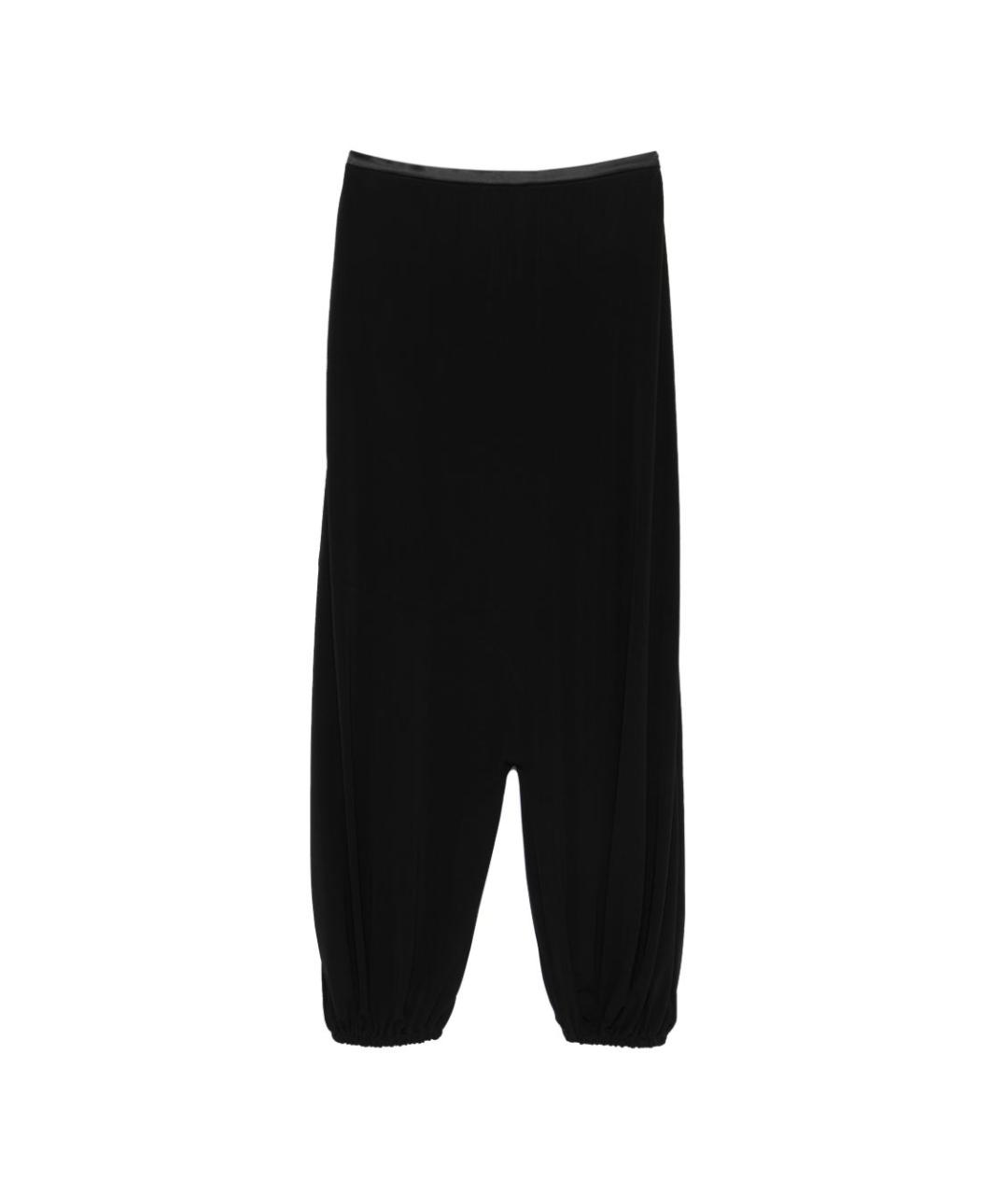 EMPORIO ARMANI Черные вискозные прямые брюки, фото 2